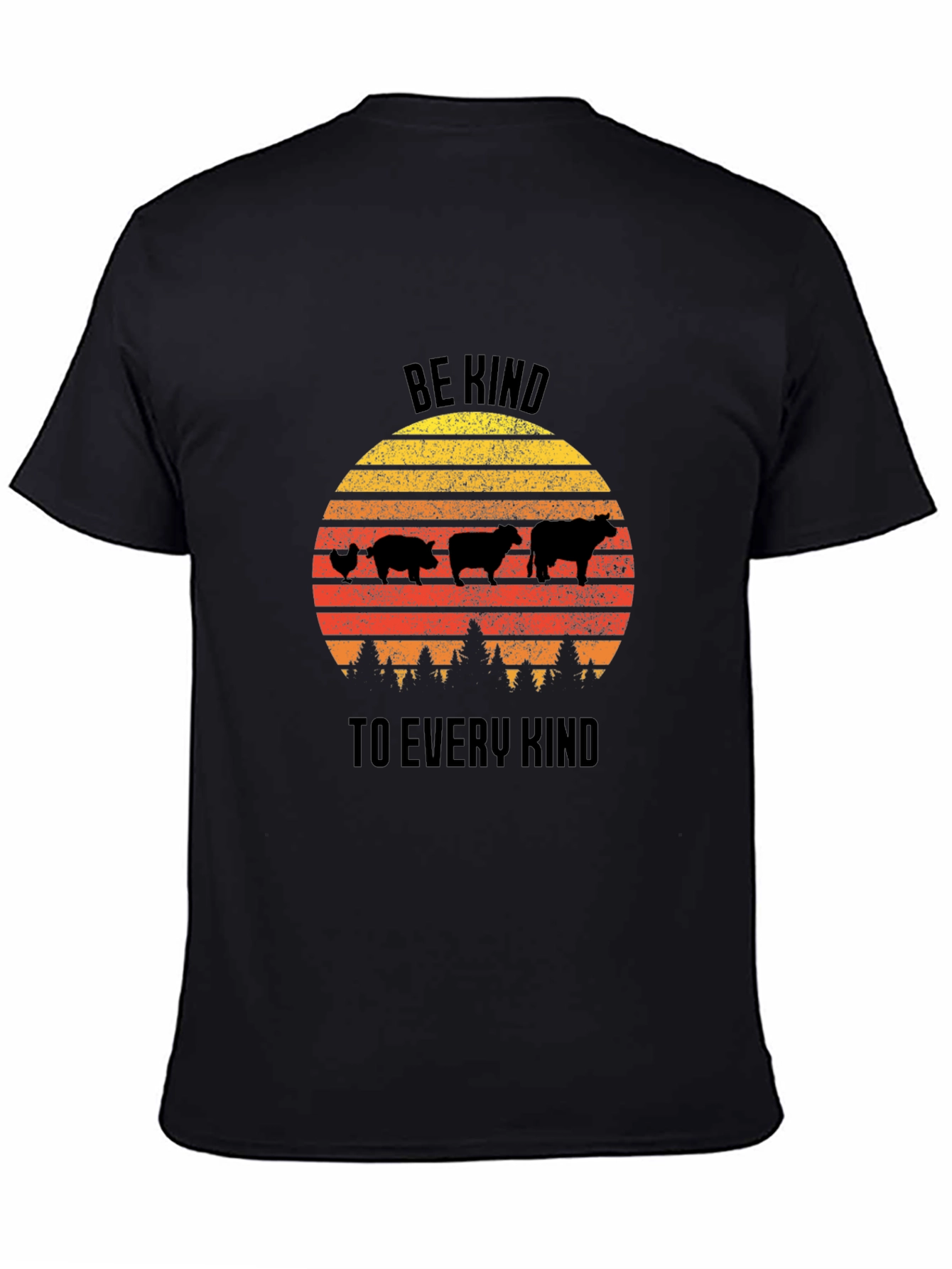 Be Kind Animal Silhouette Graphic Tee