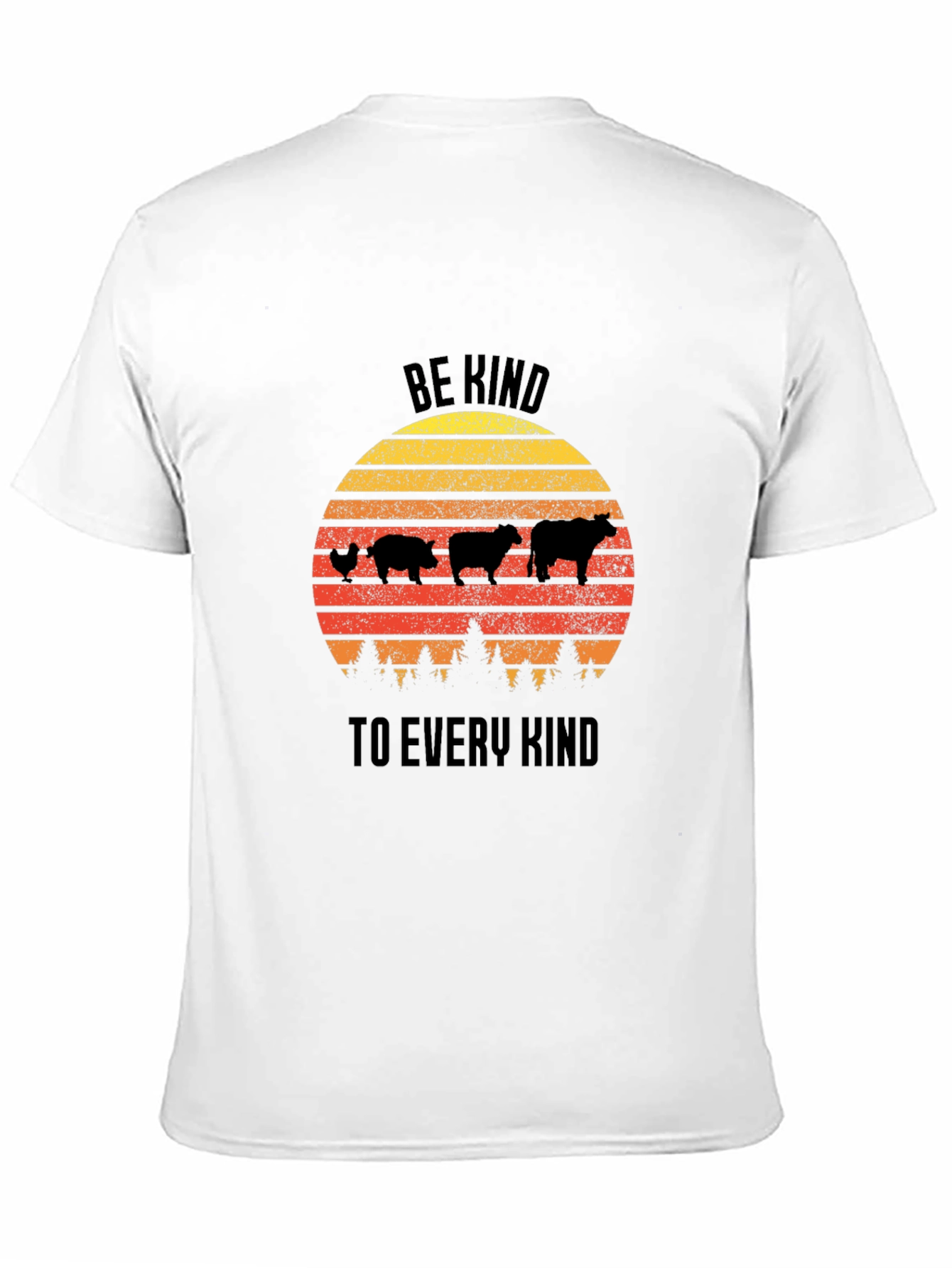 Be Kind Animal Silhouette Graphic Tee