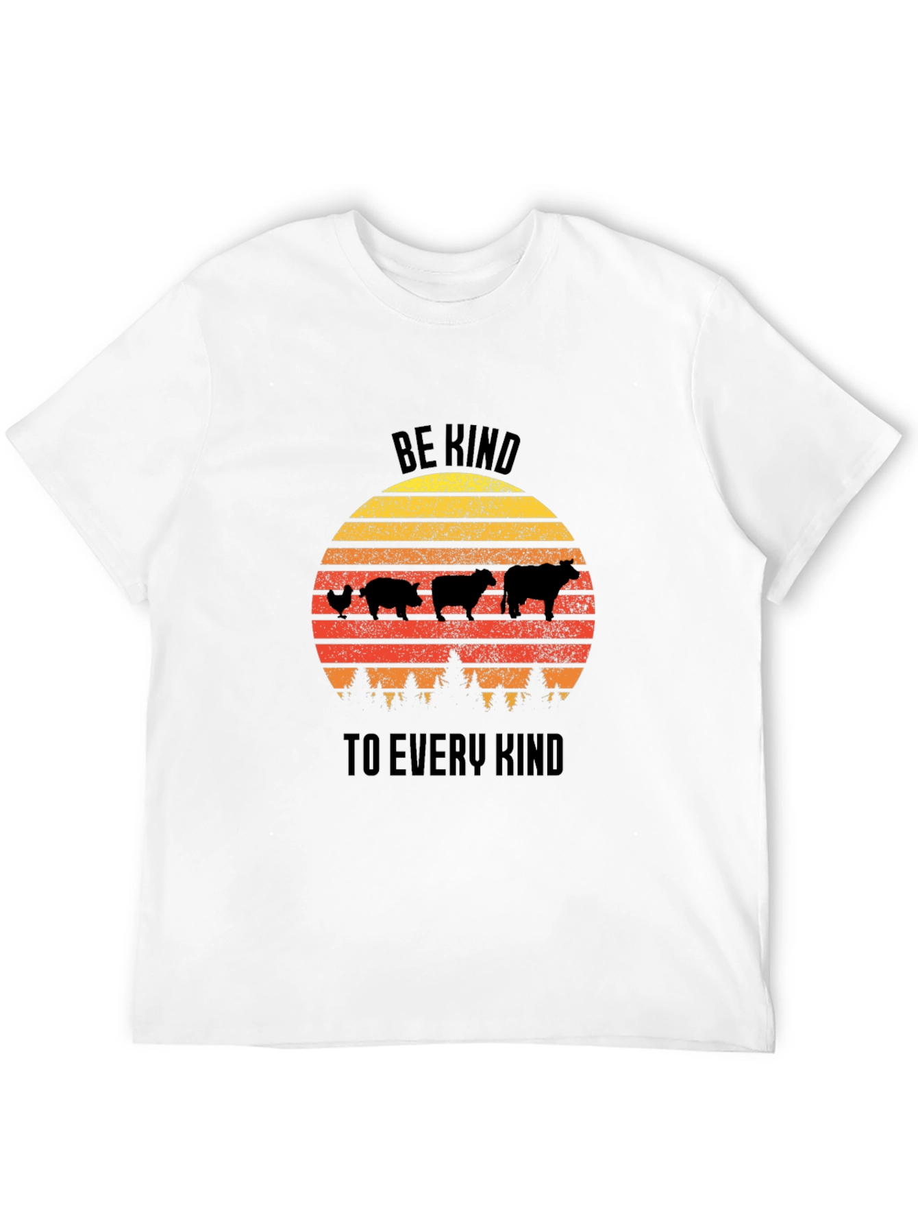 Be Kind Animal Silhouette Graphic Tee
