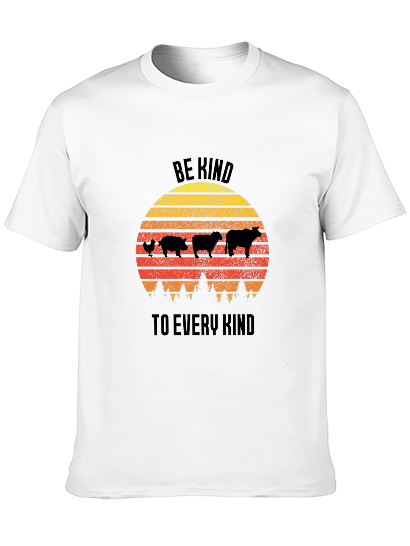 Be Kind Animal Silhouette Graphic Tee