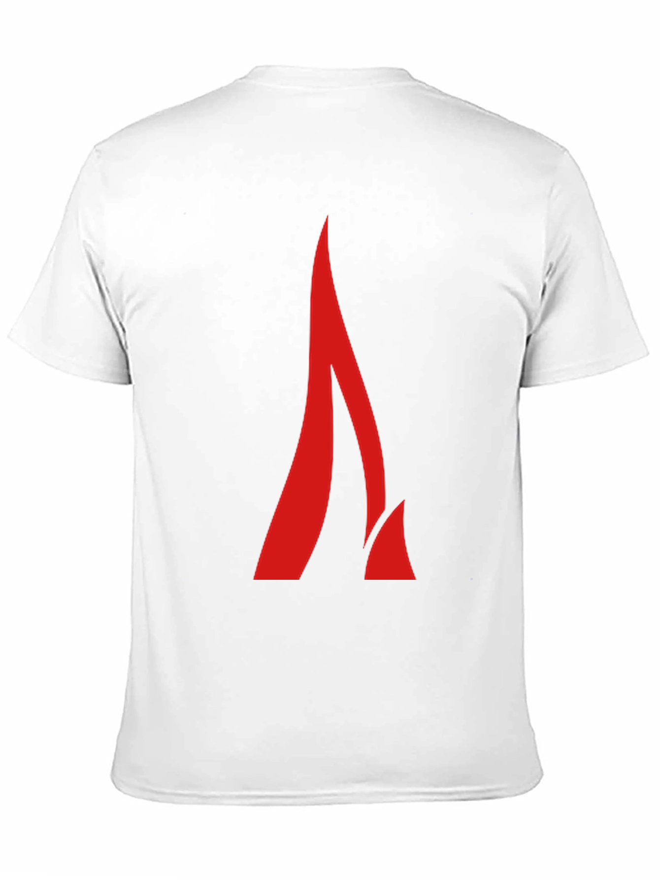 Modern Red Flame Graphic Black T-Shirt