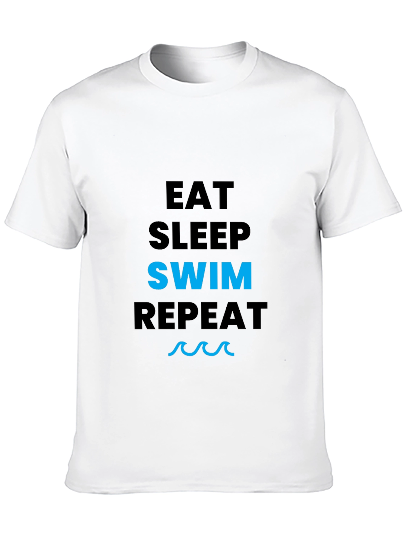 Eat Sleep Swim Repeat Black T-Shirt