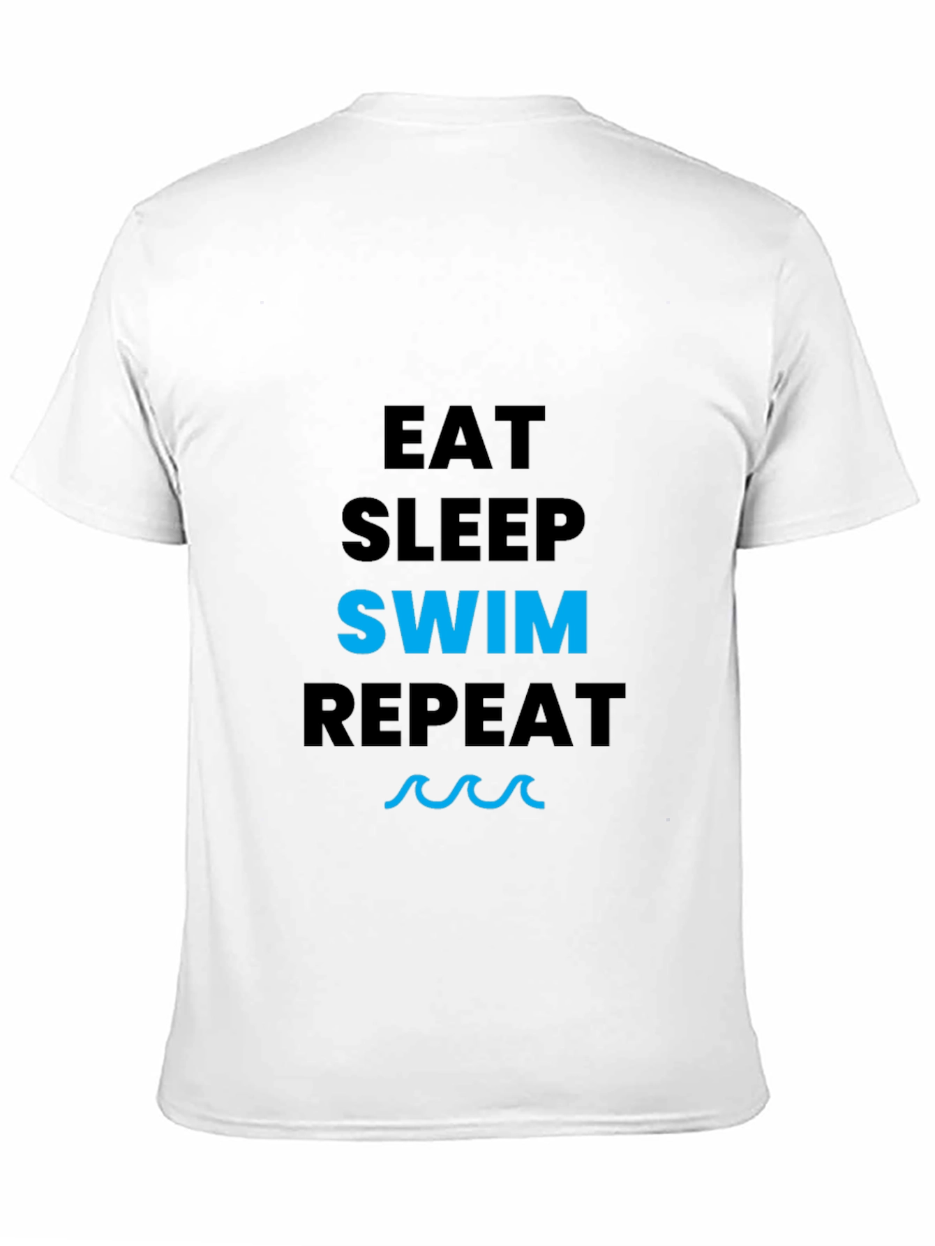 Eat Sleep Swim Repeat Black T-Shirt