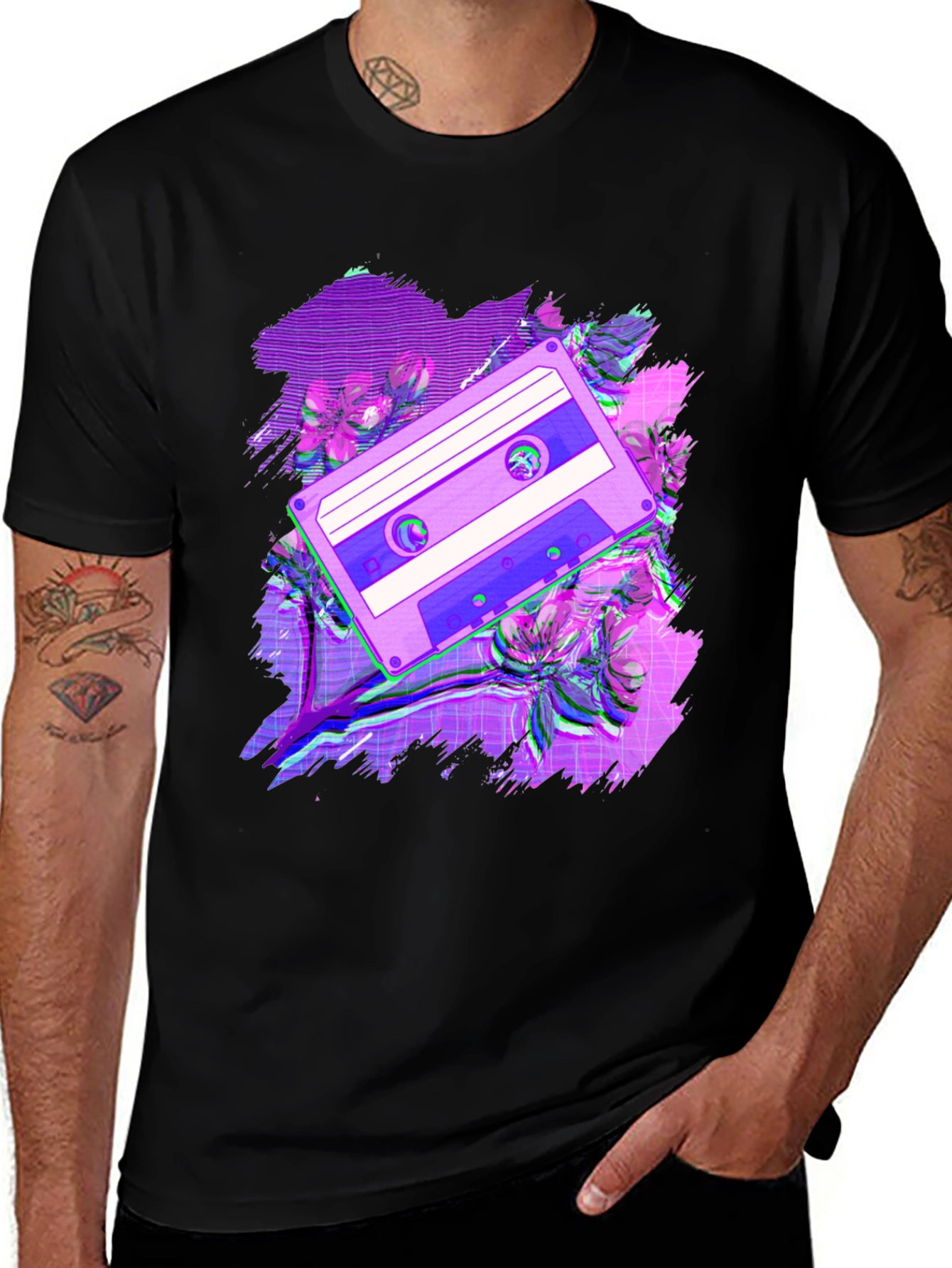 Retro Cassette Tape T-Shirt - Vaporwave Aesthetic
