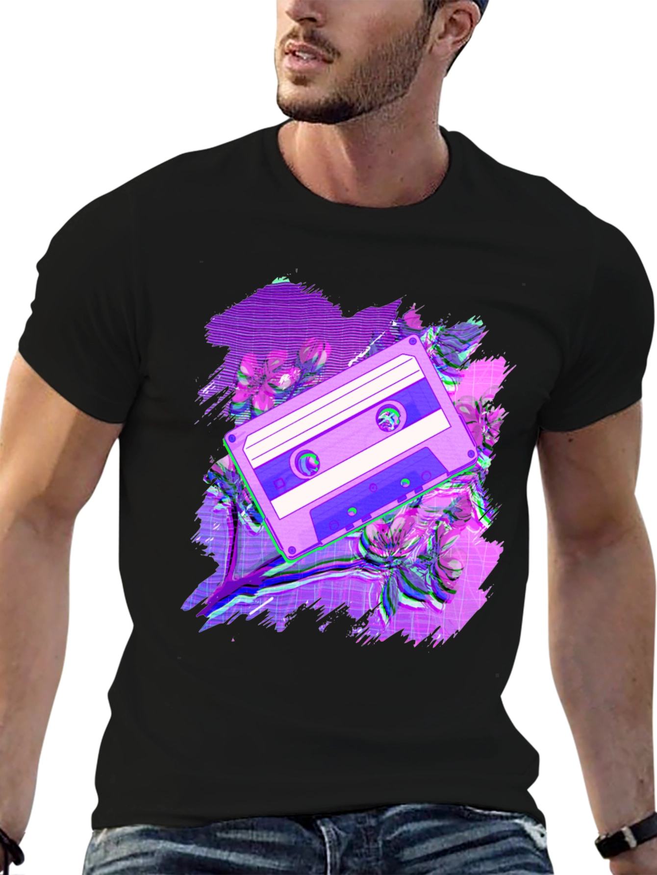 Retro Cassette Tape T-Shirt - Vaporwave Aesthetic