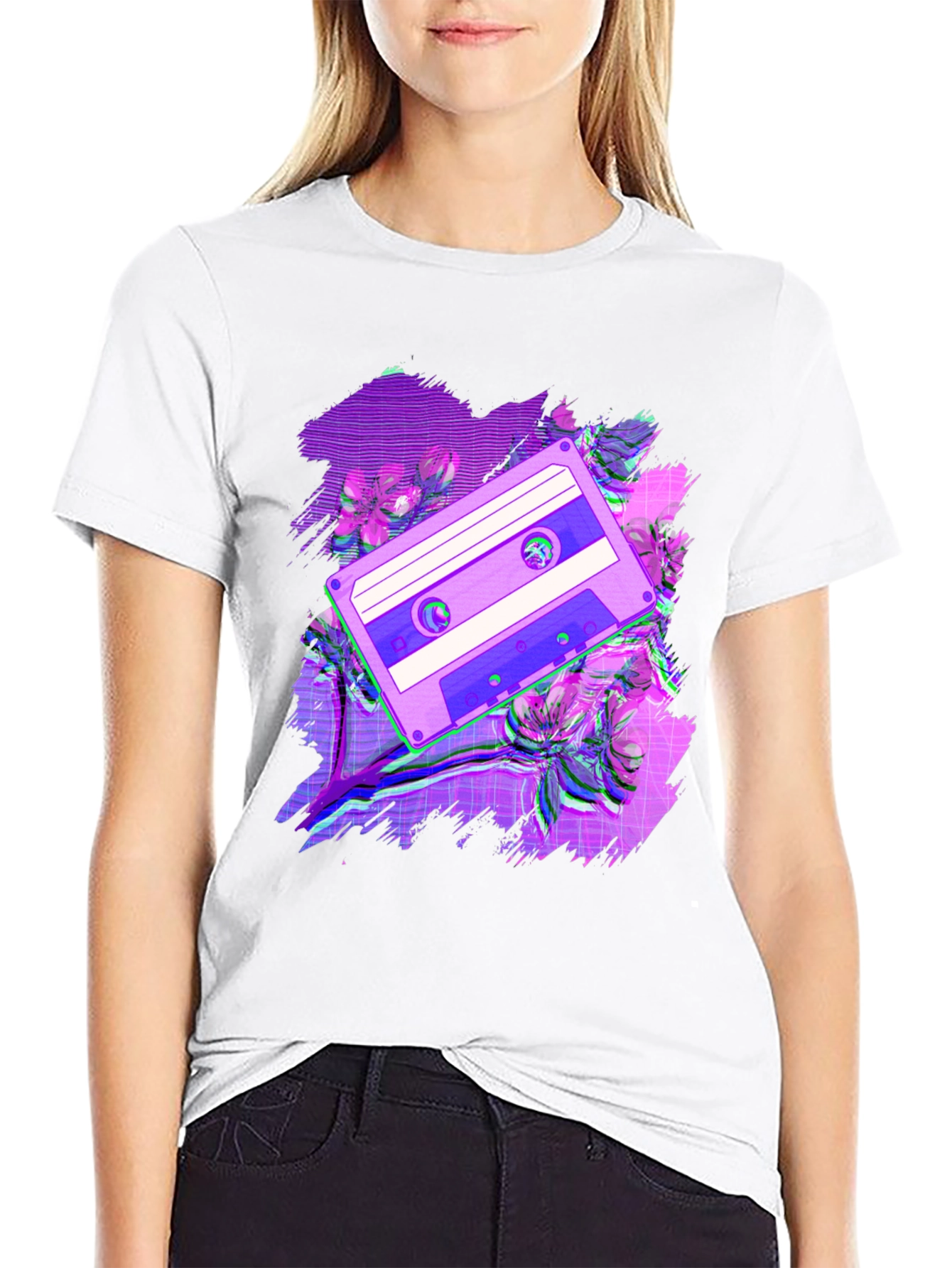 Retro Cassette Tape T-Shirt - Vaporwave Aesthetic