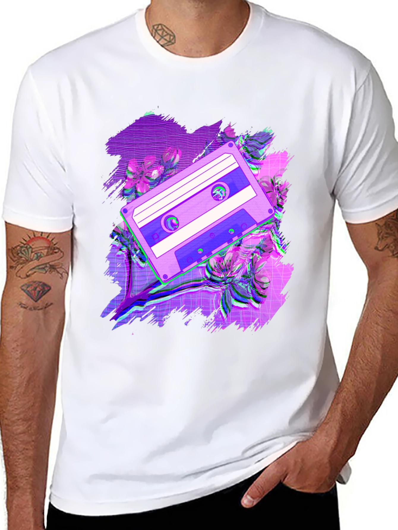 Retro Cassette Tape T-Shirt - Vaporwave Aesthetic