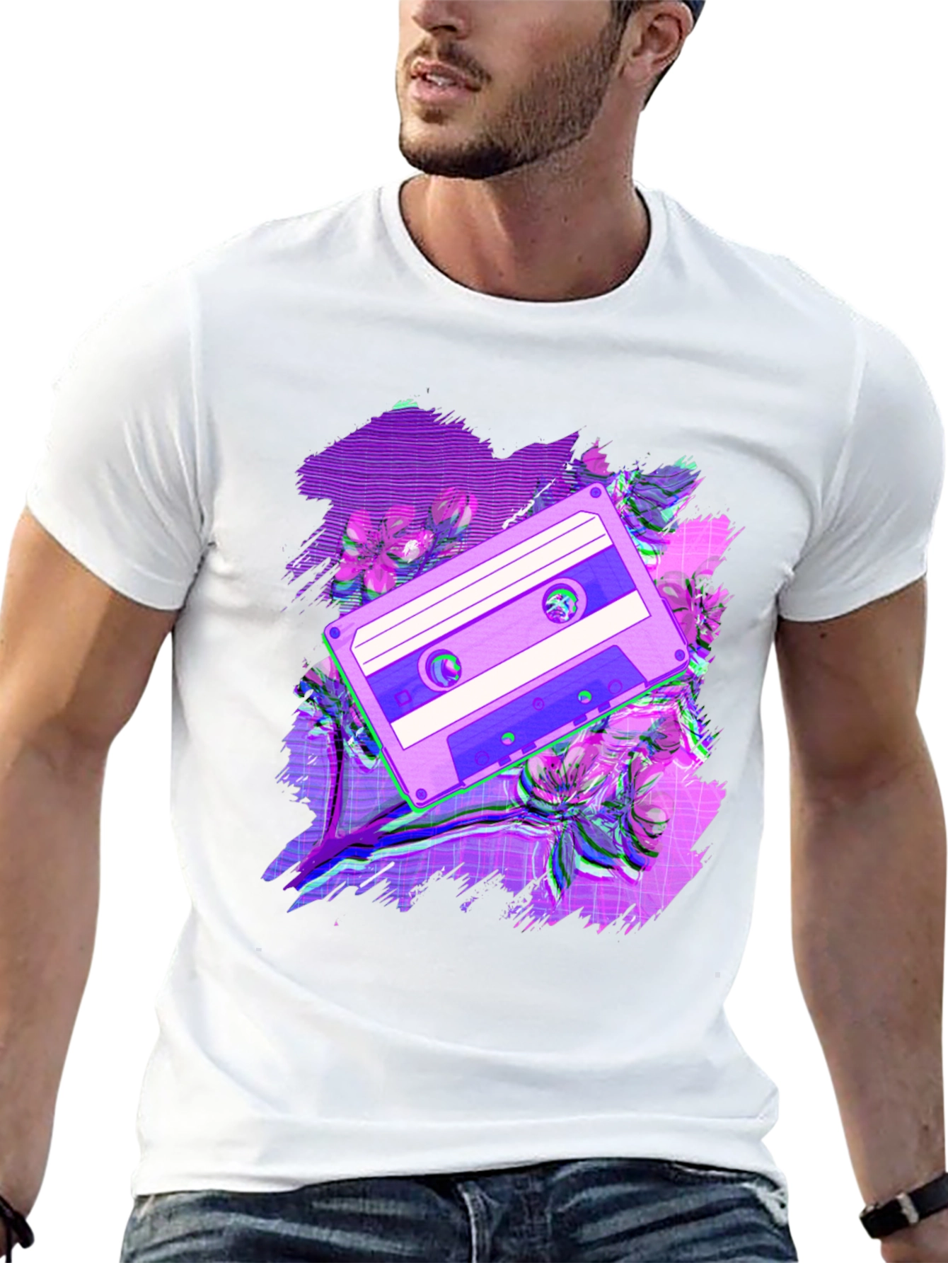 Retro Cassette Tape T-Shirt - Vaporwave Aesthetic