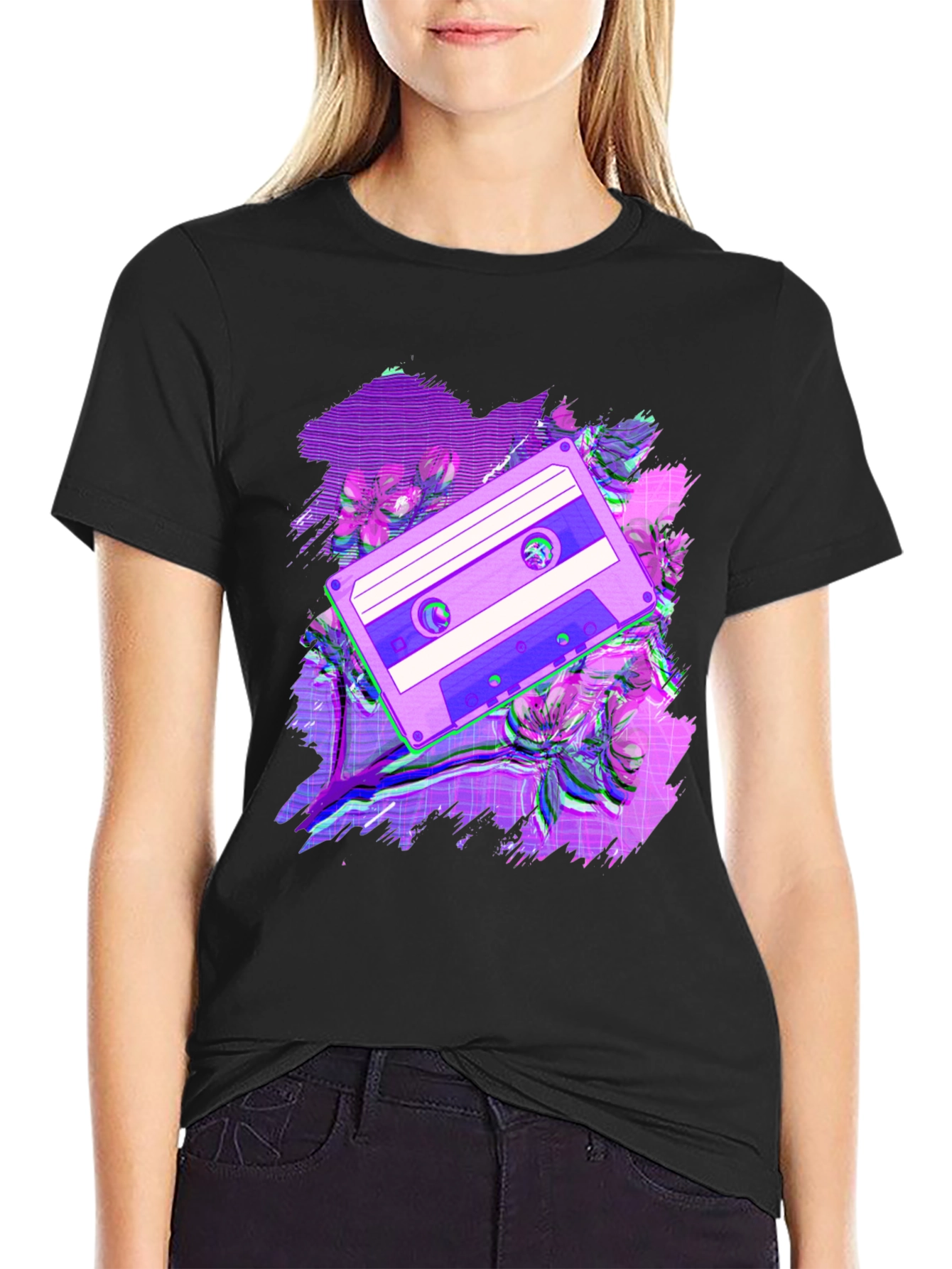 Retro Cassette Tape T-Shirt - Vaporwave Aesthetic