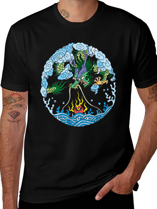 Dragon Circle Graphic T-Shirt