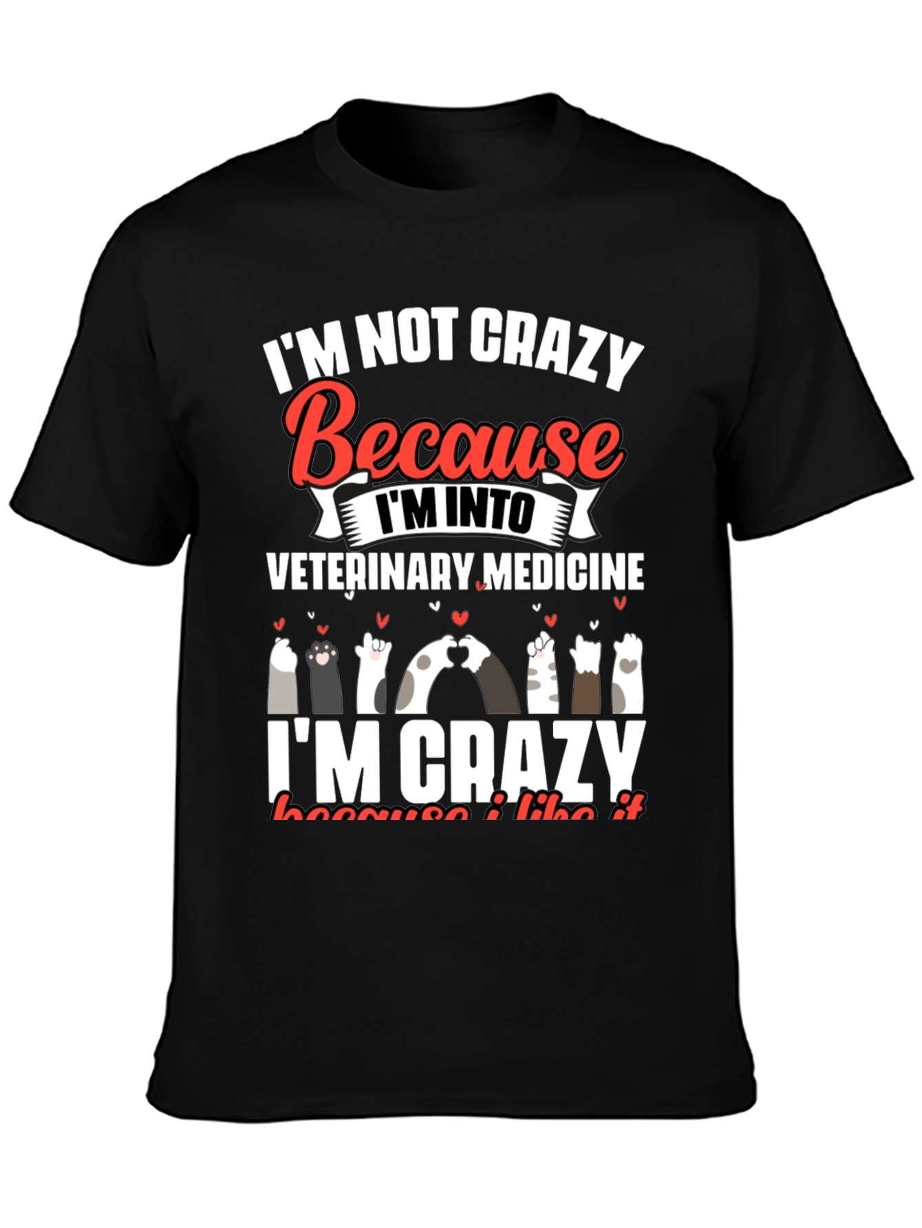 Vet Med Crazy Cat Lover T-Shirt