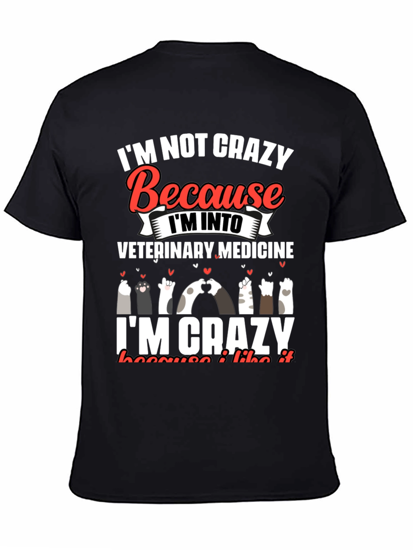 Vet Med Crazy Cat Lover T-Shirt