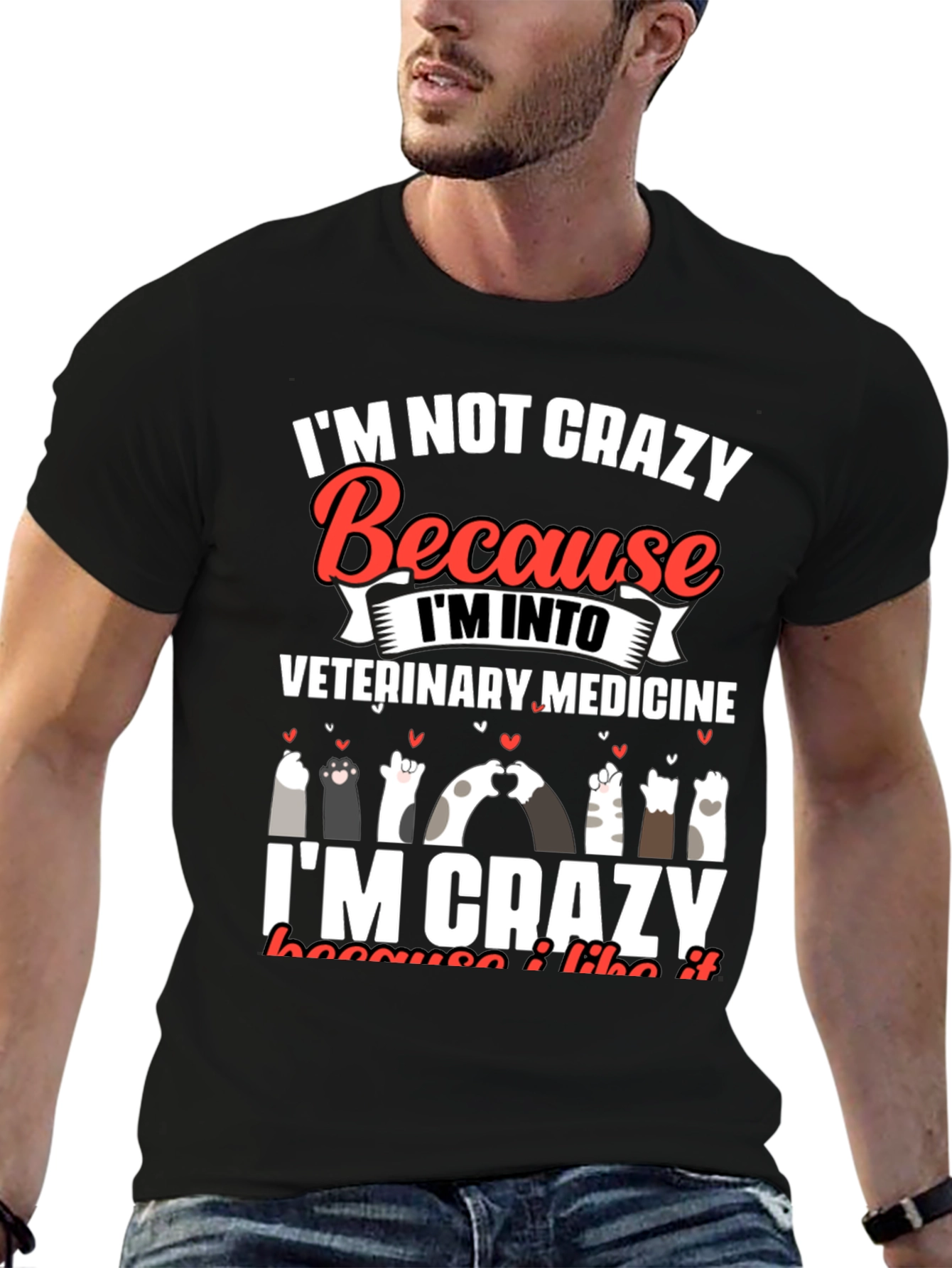 Vet Med Crazy Cat Lover T-Shirt