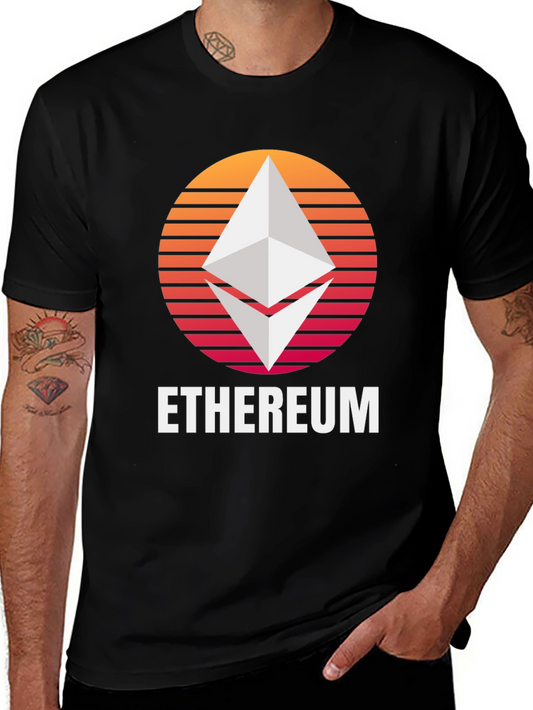 Ethereum Sunset Graphic T-Shirt Crypto Fan Tee