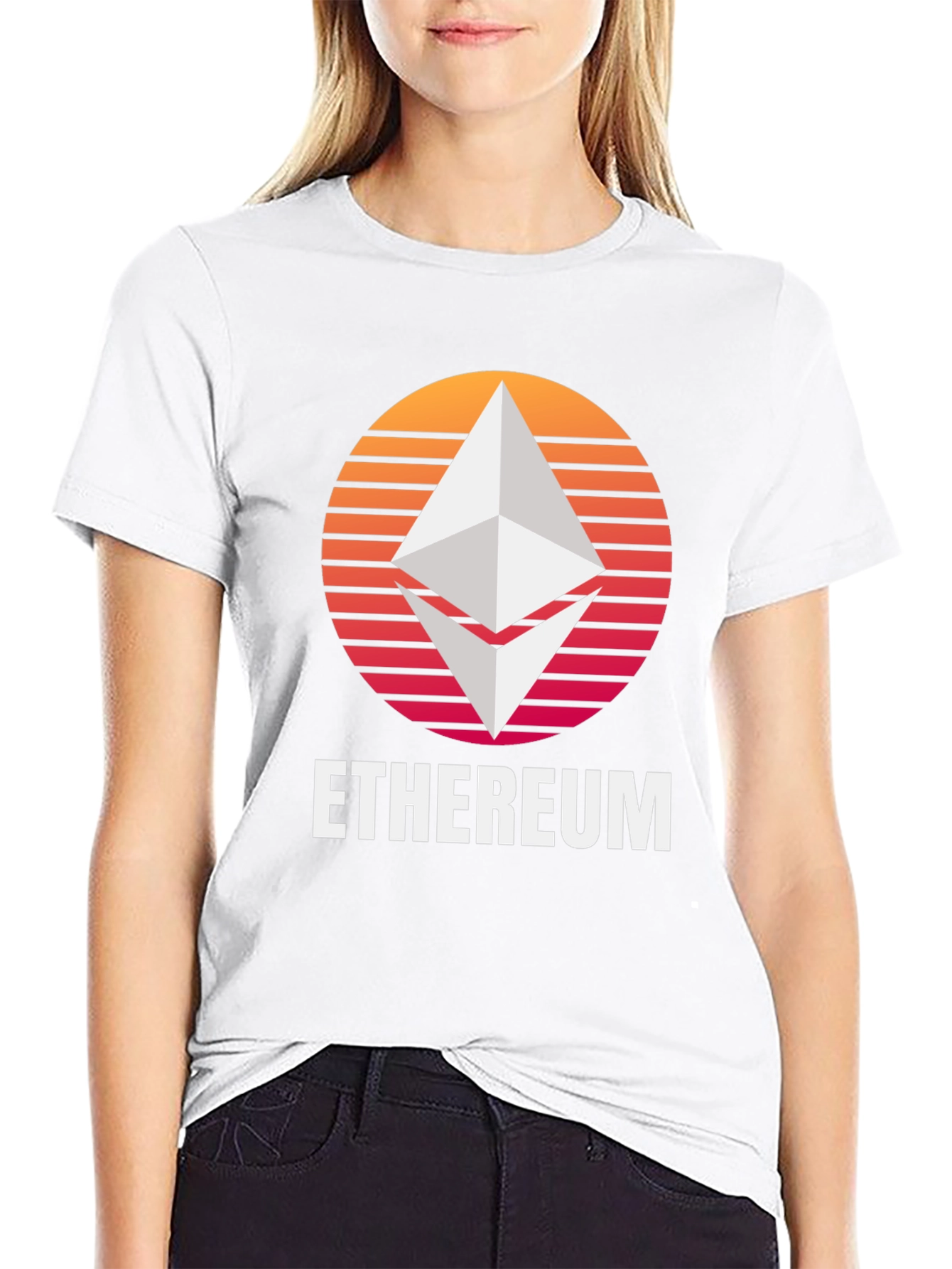 Ethereum Sunset Graphic T-Shirt Crypto Fan Tee