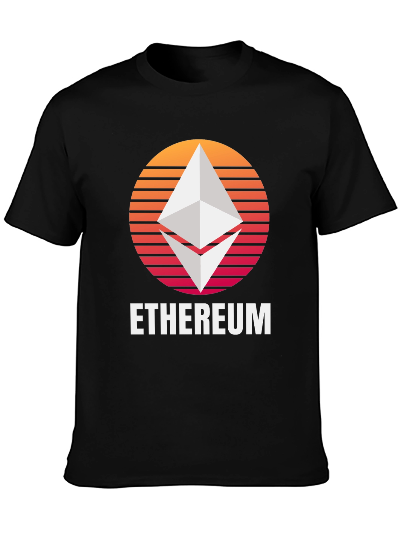 Ethereum Sunset Graphic T-Shirt Crypto Fan Tee