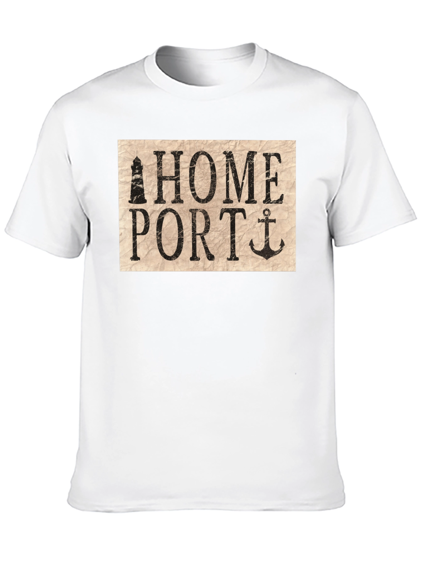 Home Port Lighthouse & Anchor Graphic T-Shirt