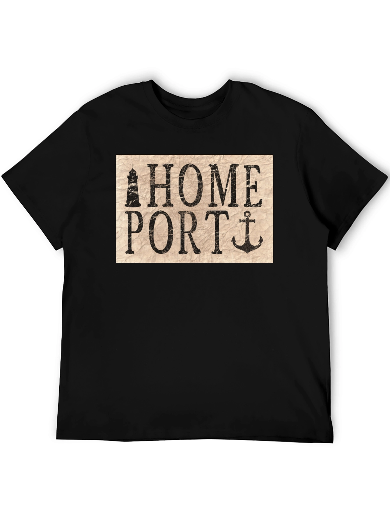 Home Port Lighthouse & Anchor Graphic T-Shirt