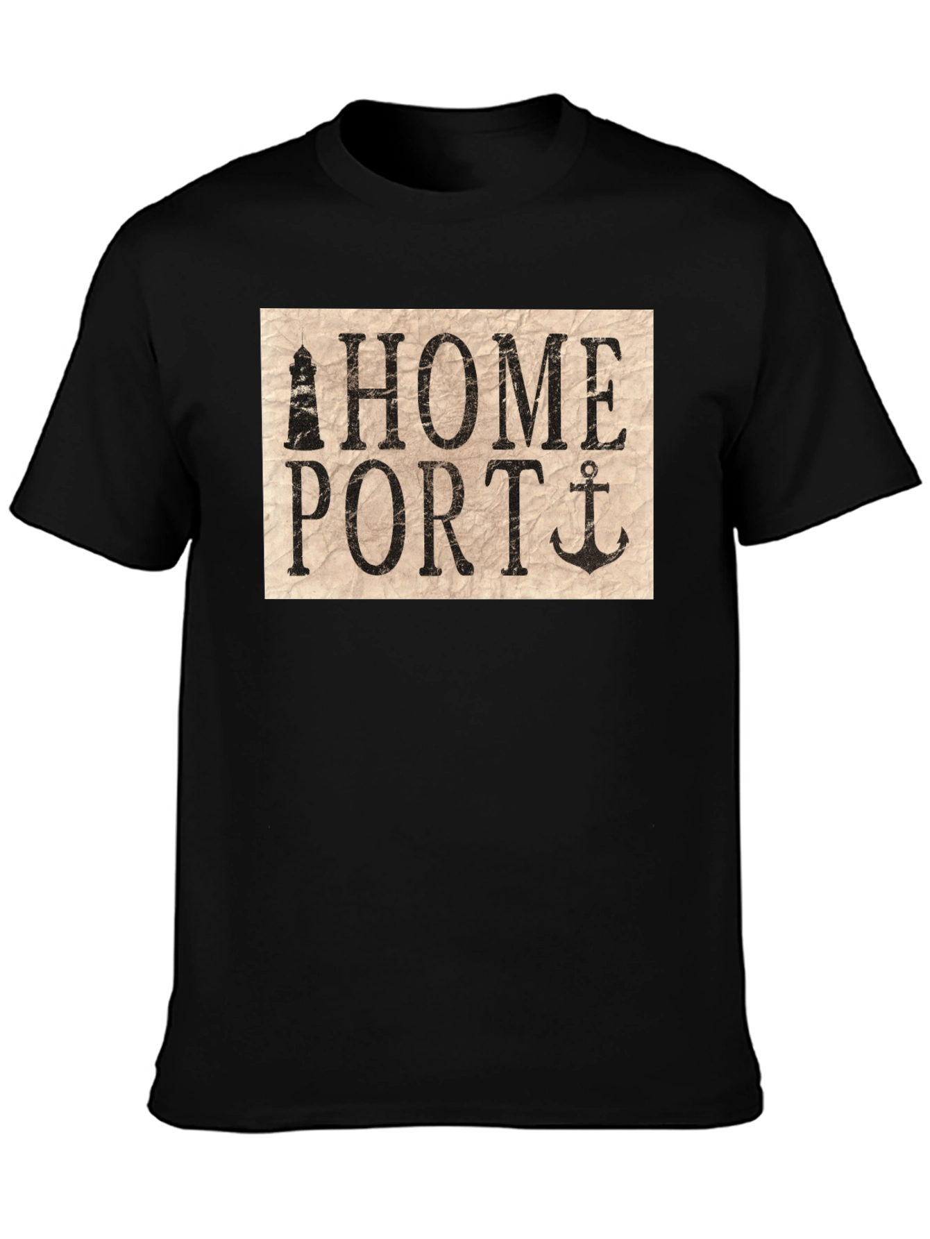 Home Port Lighthouse & Anchor Graphic T-Shirt