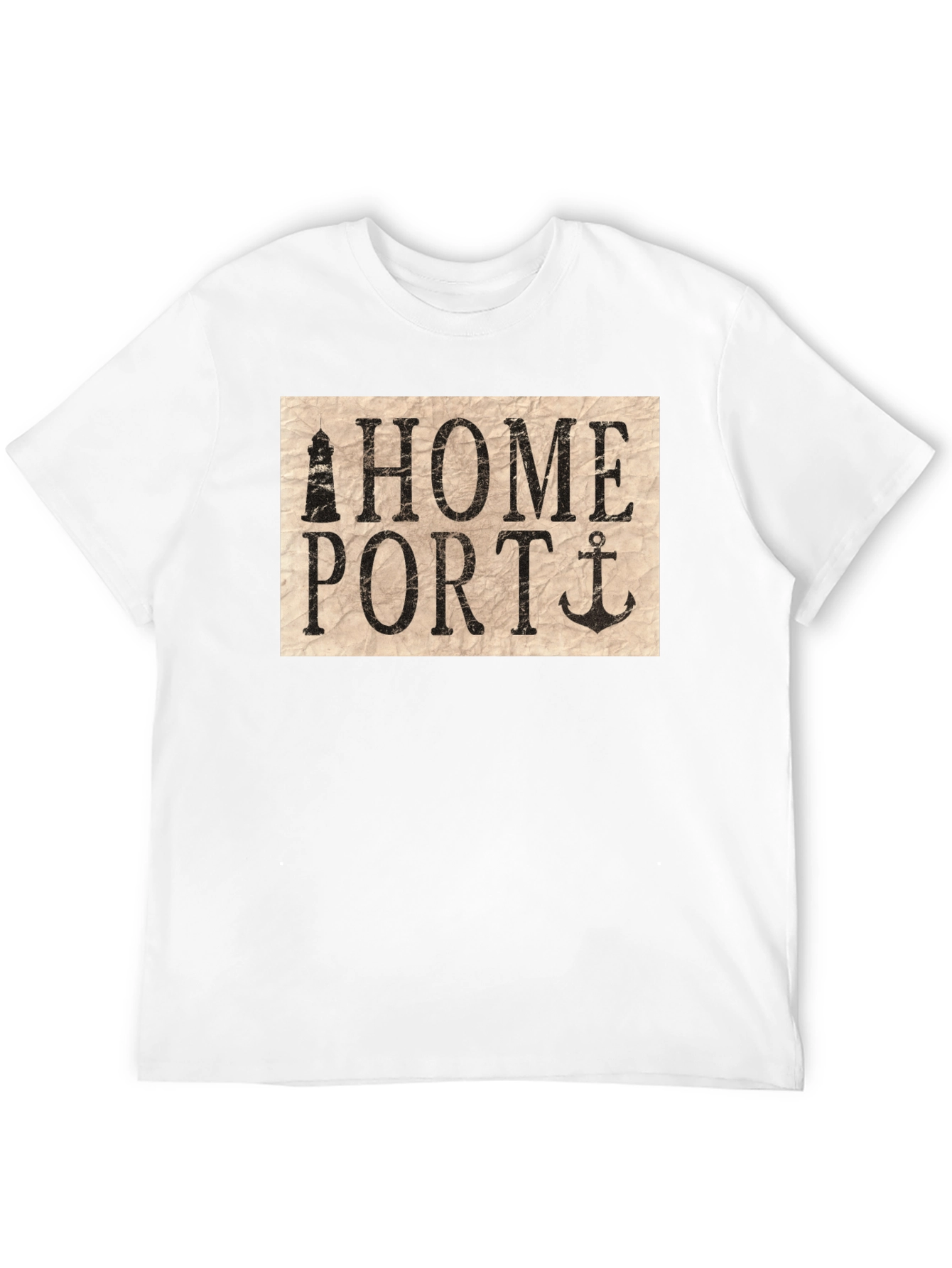 Home Port Lighthouse & Anchor Graphic T-Shirt