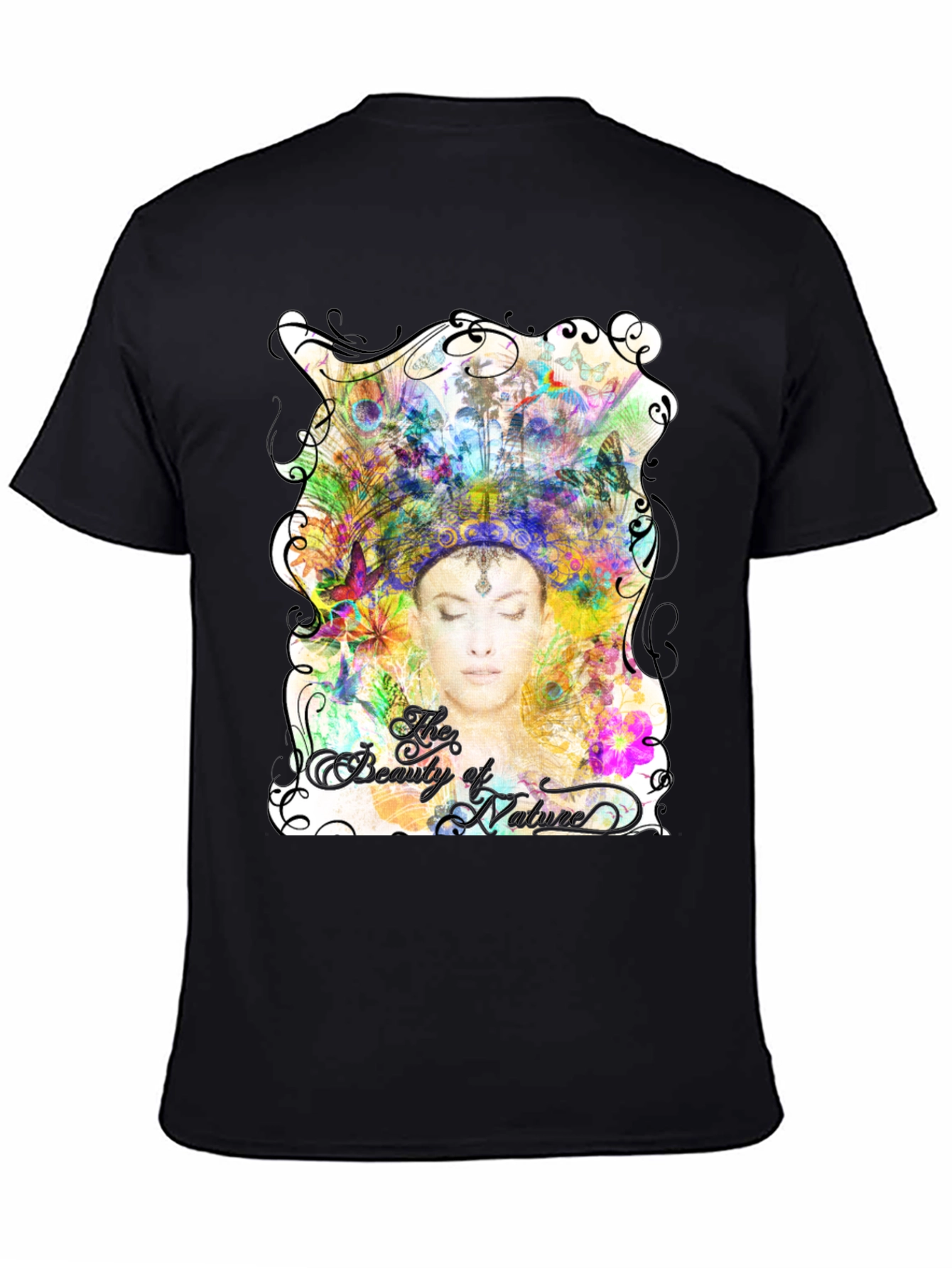 Beauty of Nature Graphic Black T-Shirt