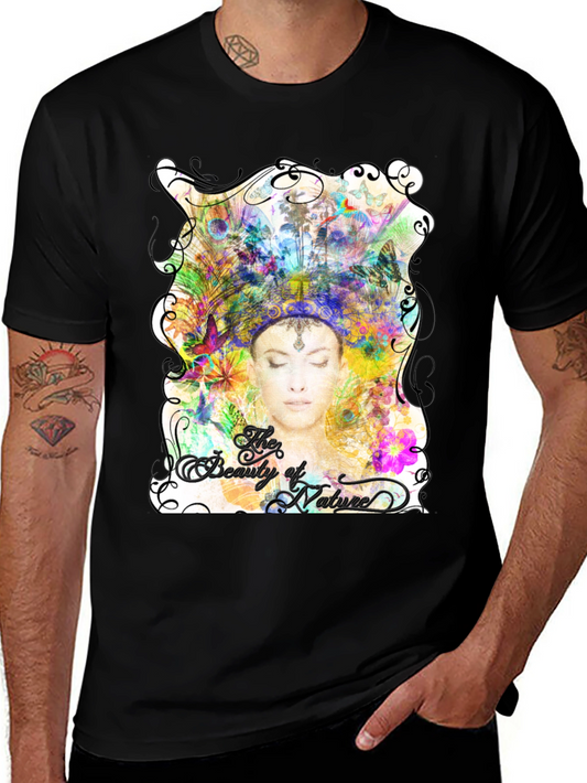 Beauty of Nature Graphic Black T-Shirt
