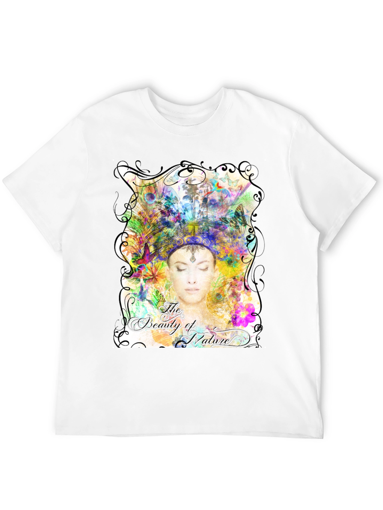 Beauty of Nature Graphic Black T-Shirt