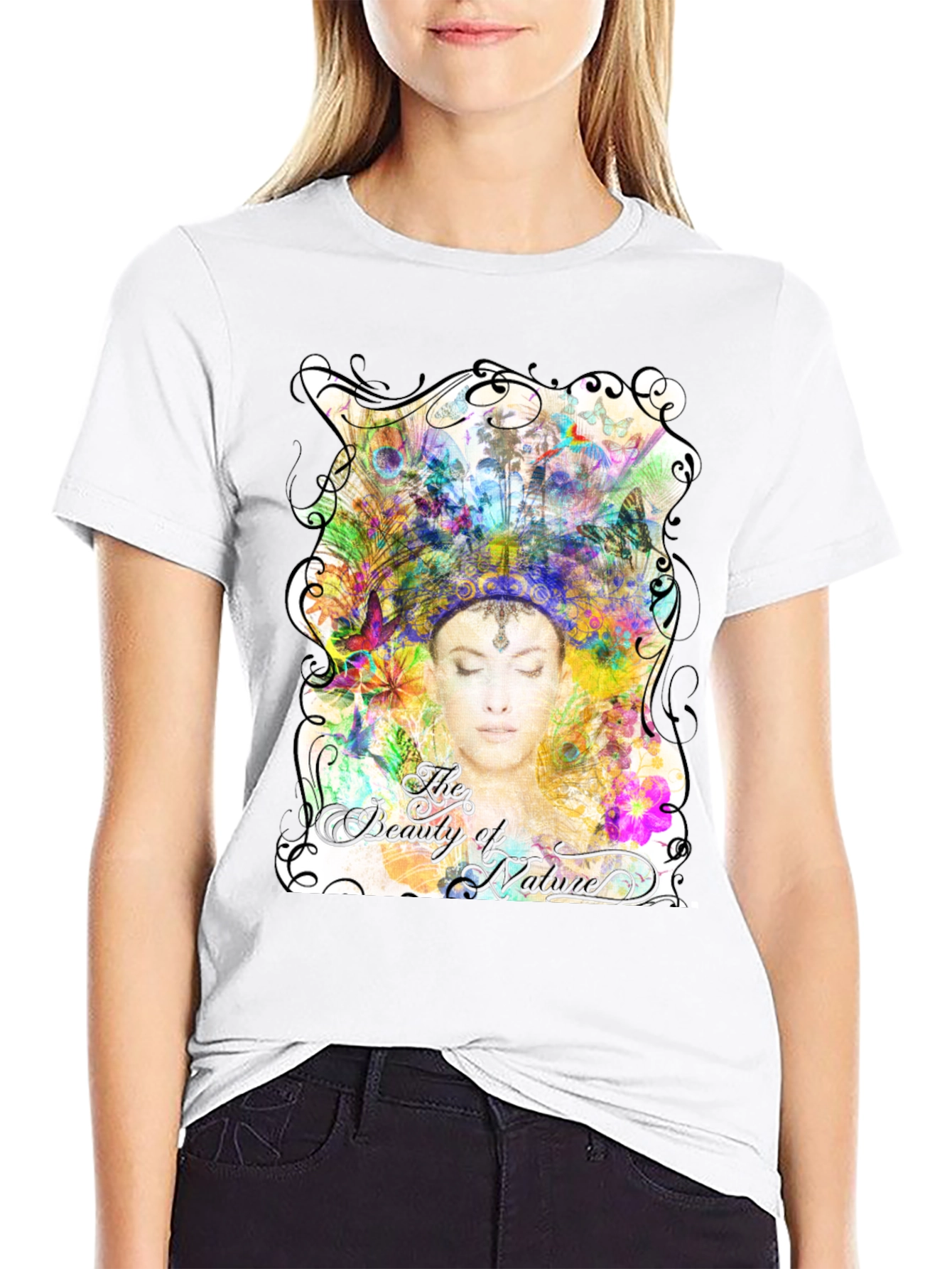 Beauty of Nature Graphic Black T-Shirt