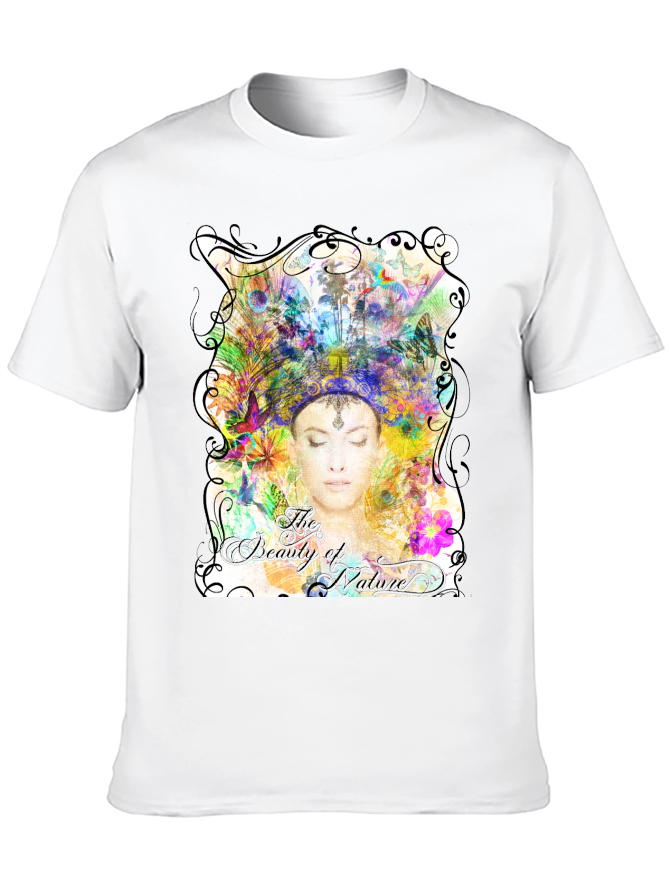 Beauty of Nature Graphic Black T-Shirt