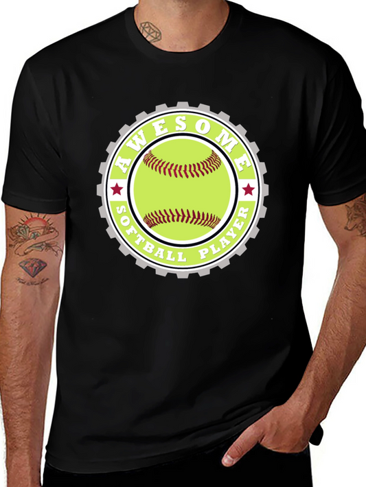 Awesome Softball Player Graphic Tee