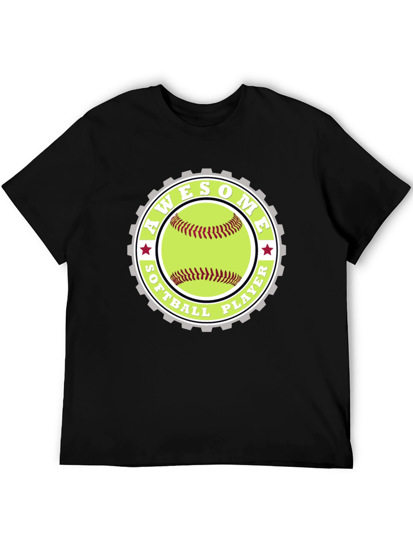 Awesome Softball Player Graphic Tee