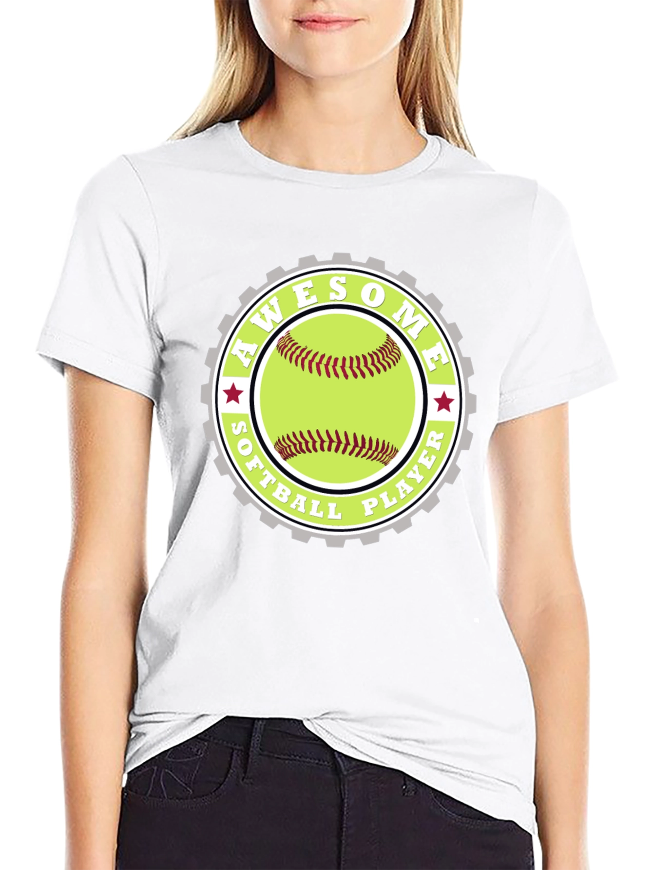 Awesome Softball Player Graphic Tee