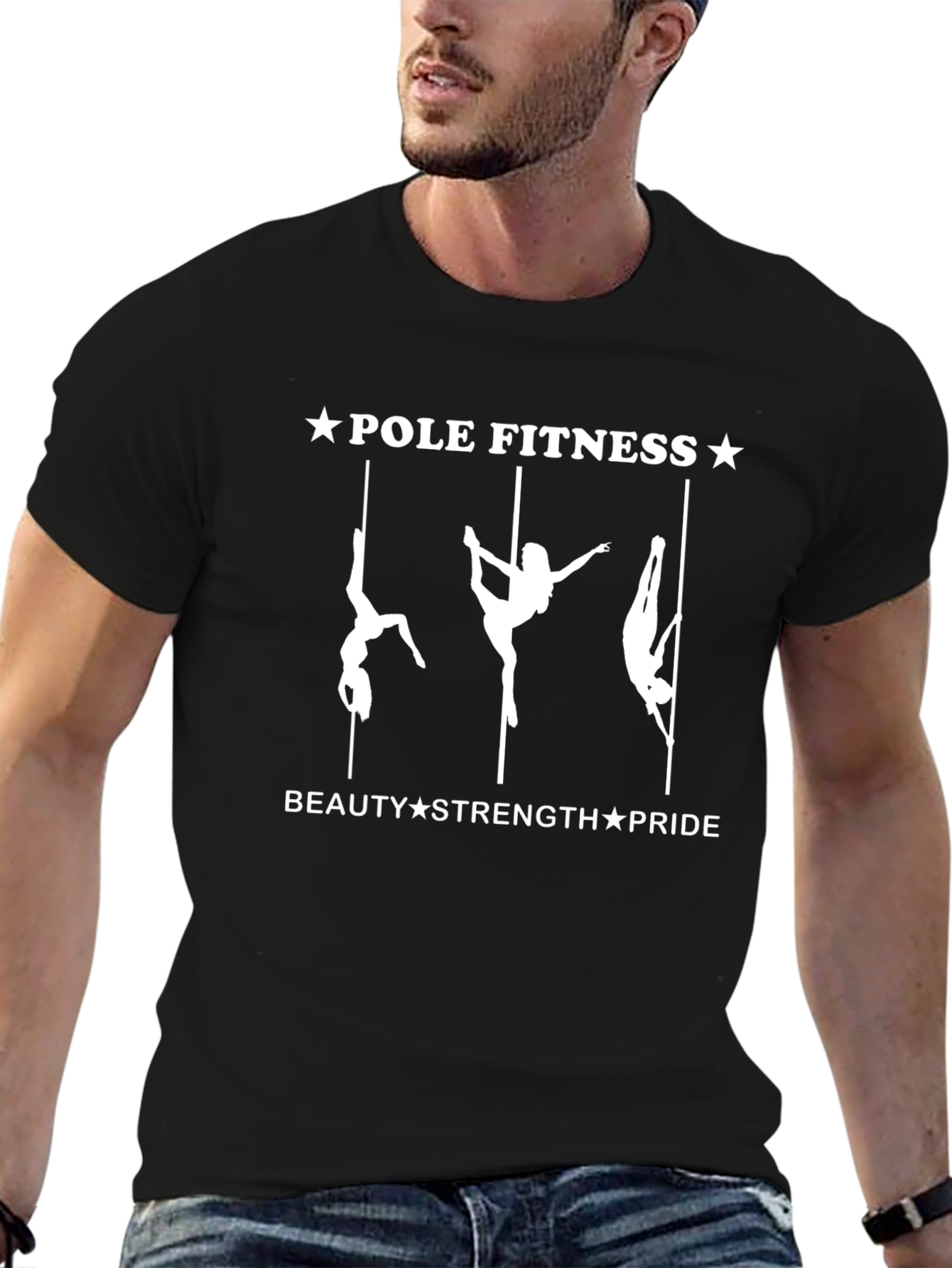 Pole Fitness Graphic Tee - Beauty Strength Pride