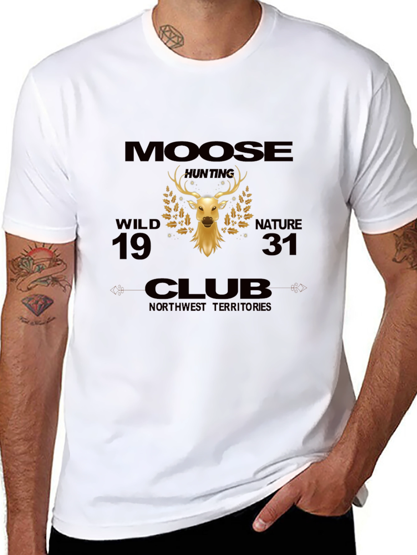 Moose Hunting Club Graphic T-Shirt