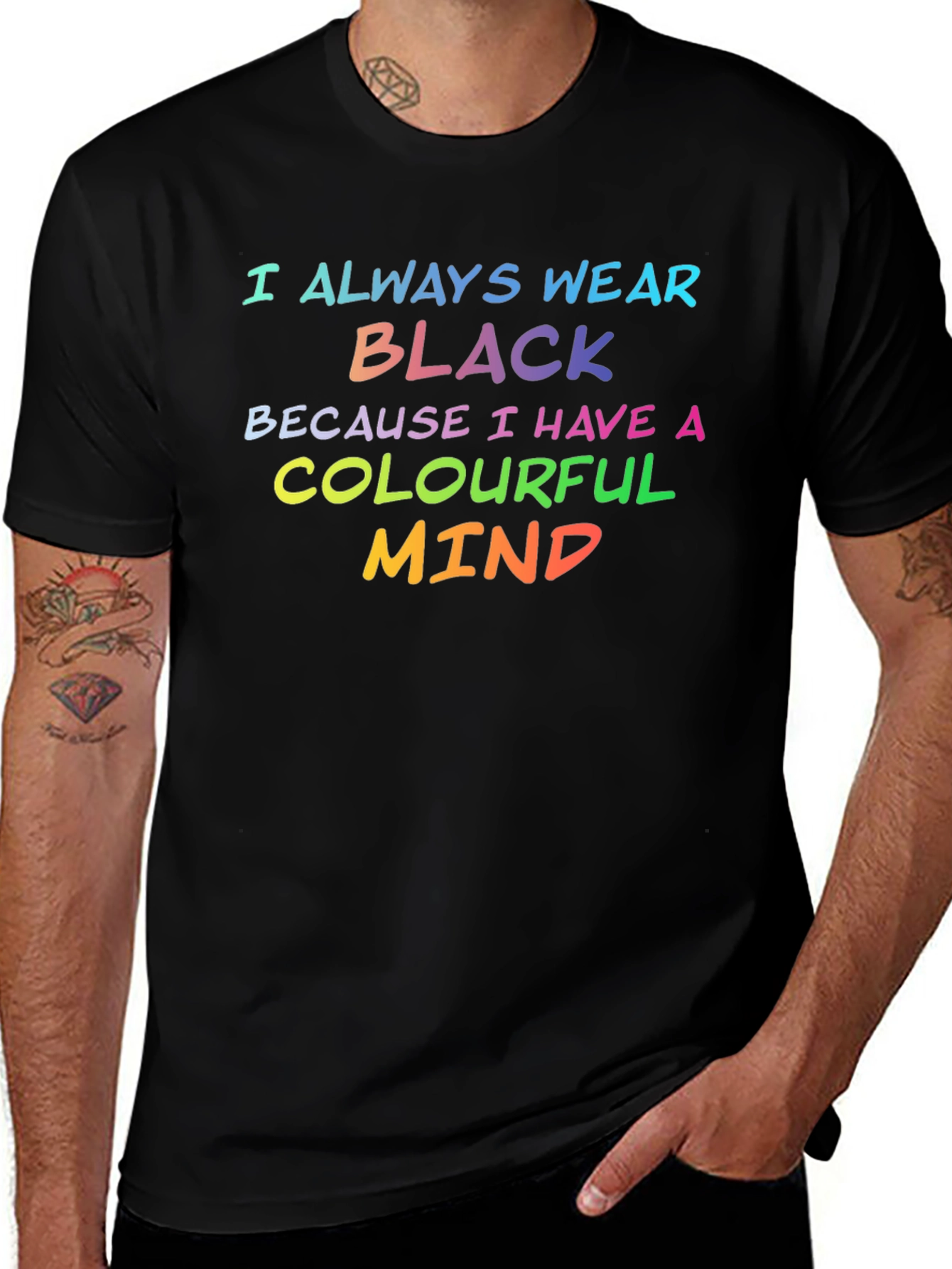 Colourful Mind Black T-Shirt