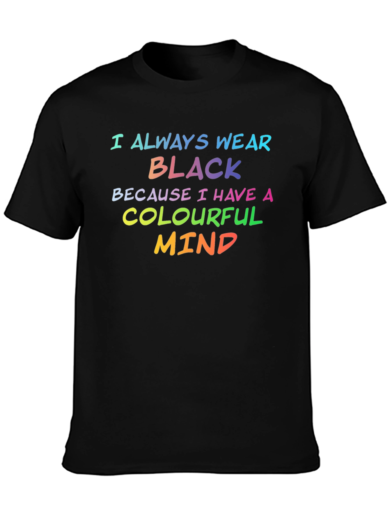 Colourful Mind Black T-Shirt