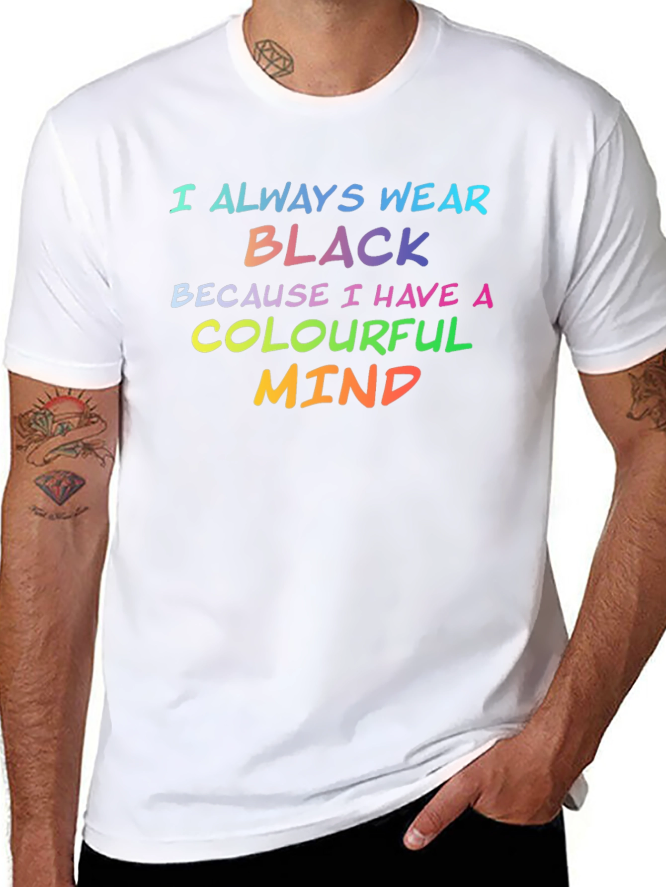 Colourful Mind Black T-Shirt