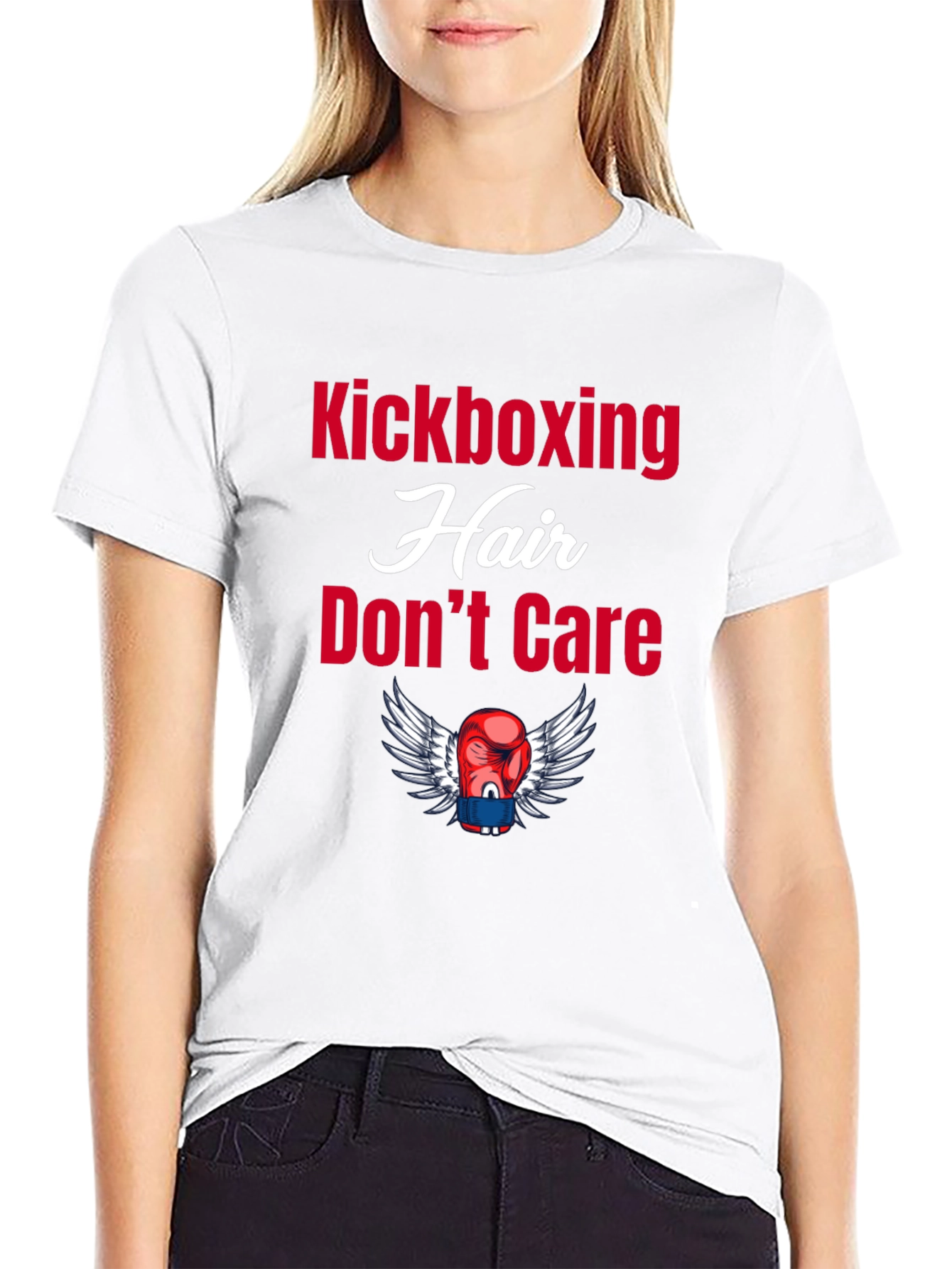 Kickboxing Hair Dont Care Graphic Tee