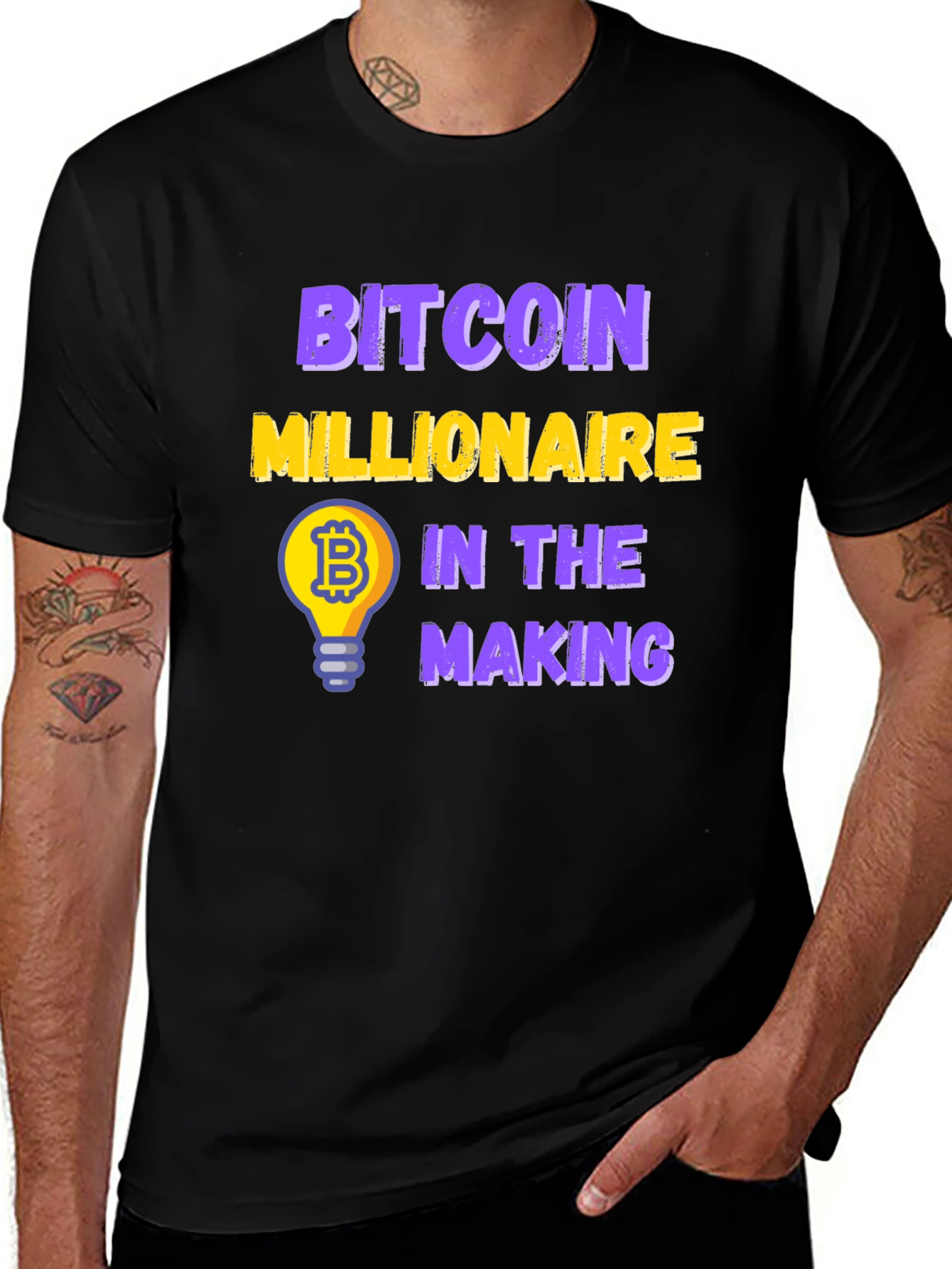 Bitcoin Millionaire in the Making Black T-Shirt