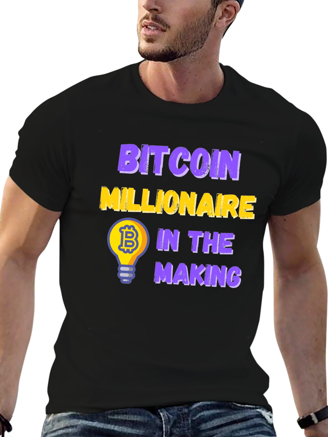 Bitcoin Millionaire in the Making Black T-Shirt