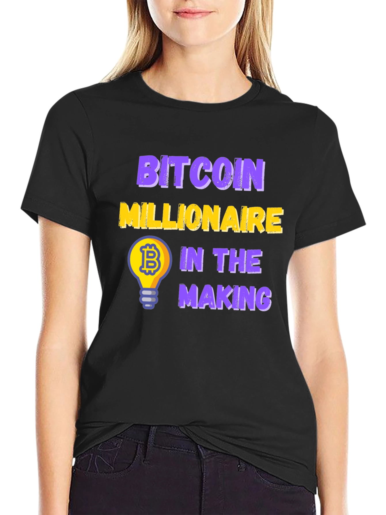 Bitcoin Millionaire in the Making Black T-Shirt