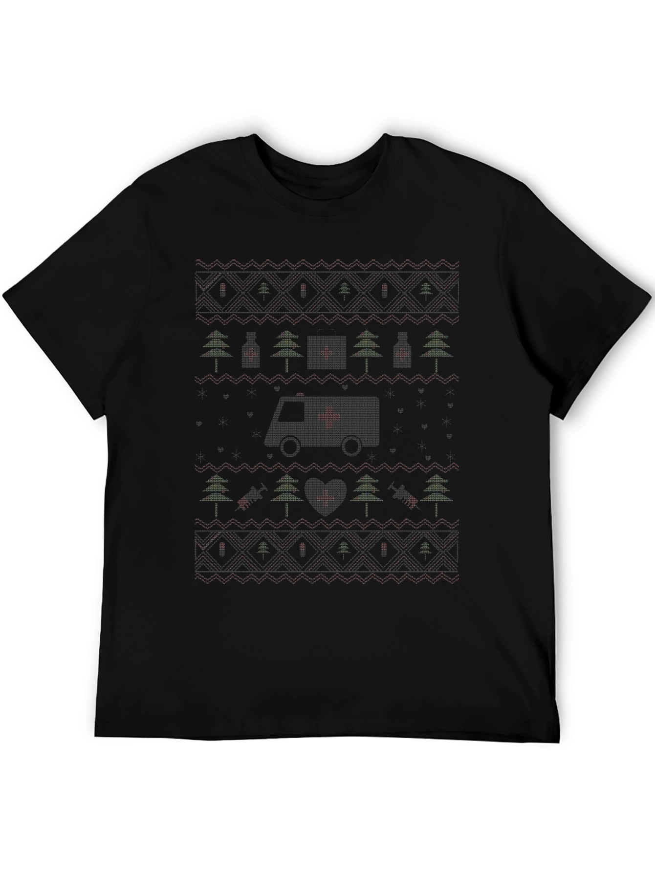Ugly Christmas Ambulance EMT T-Shirt