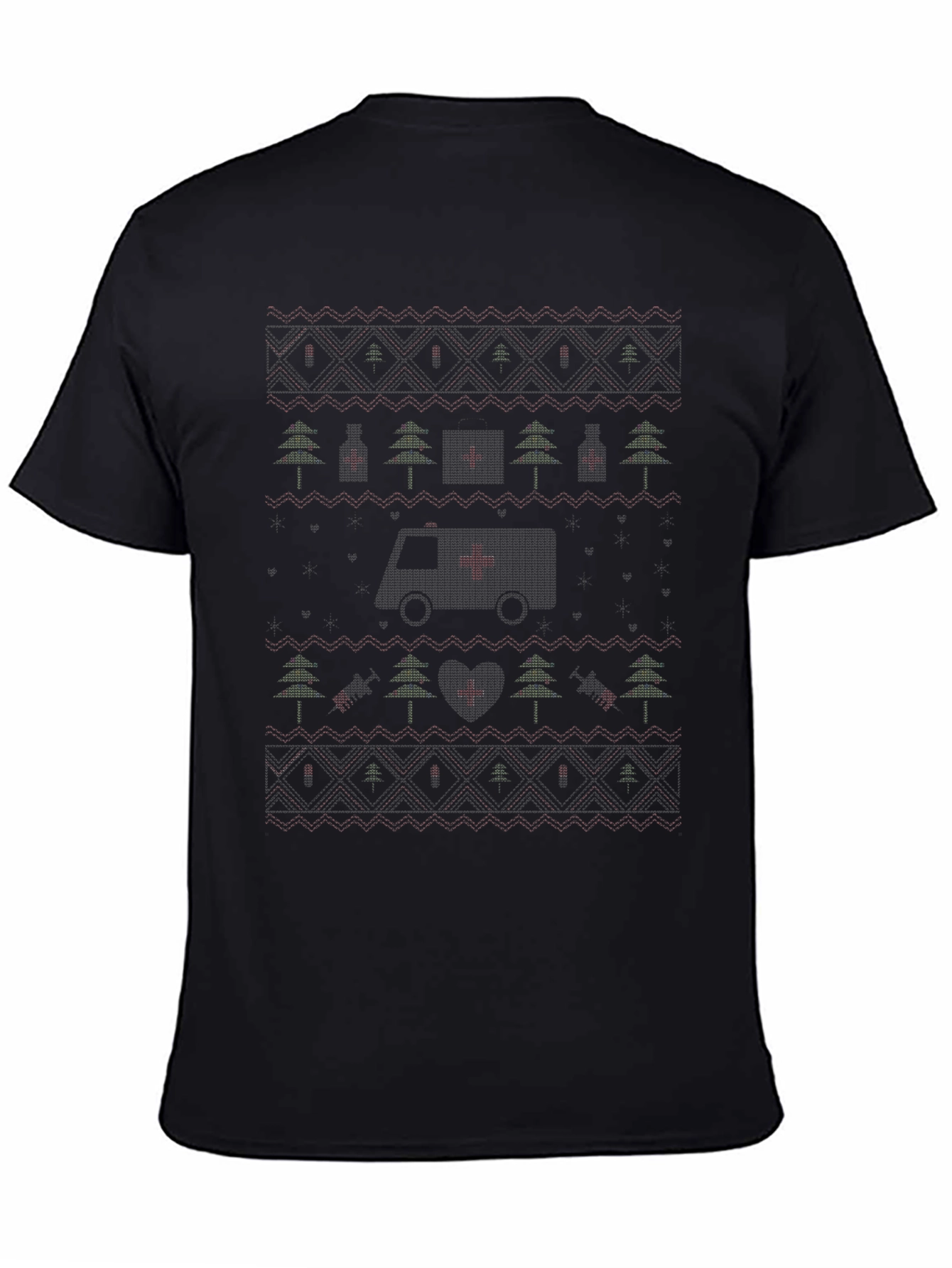 Ugly Christmas Ambulance EMT T-Shirt