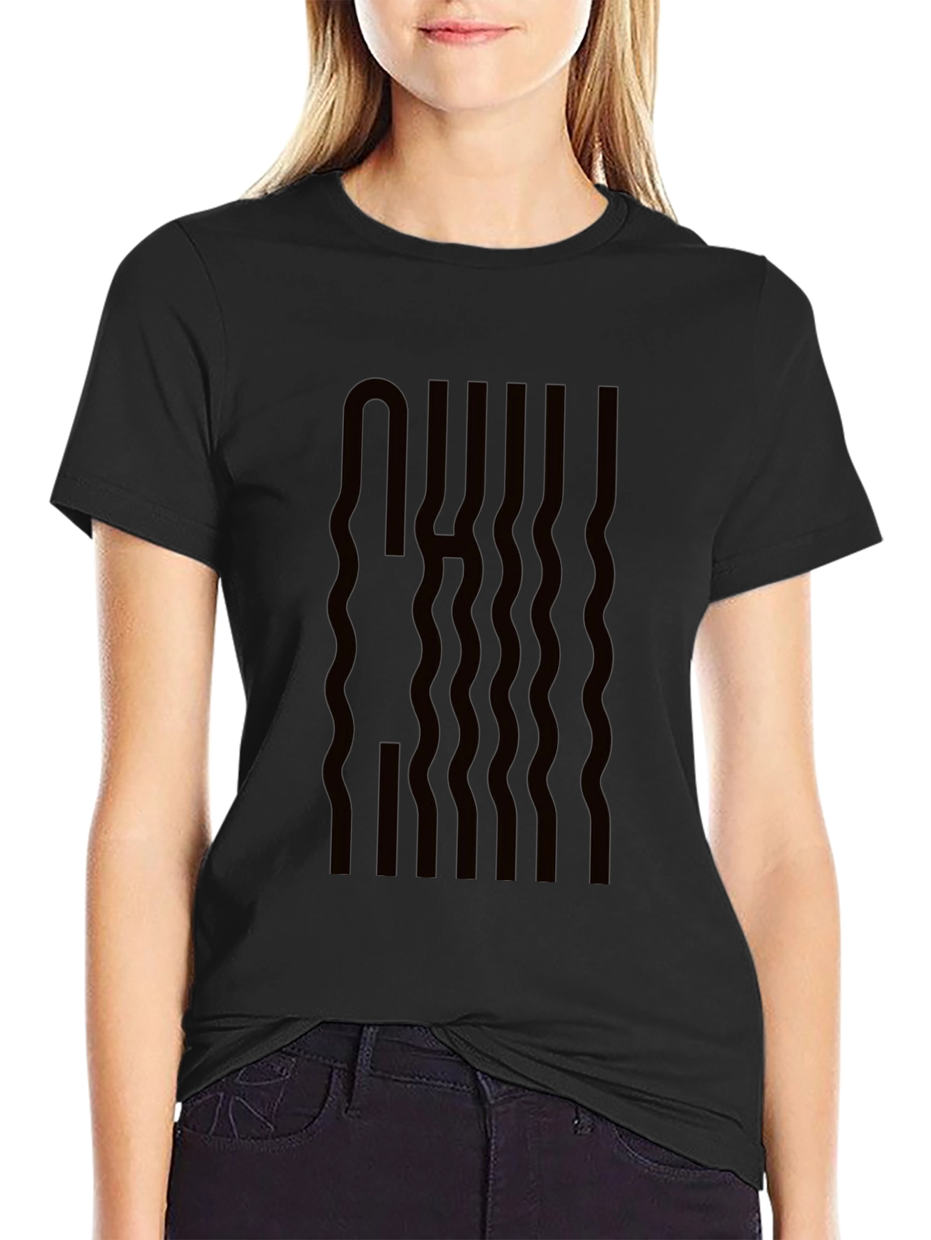 Chill Graphic Black T-Shirt