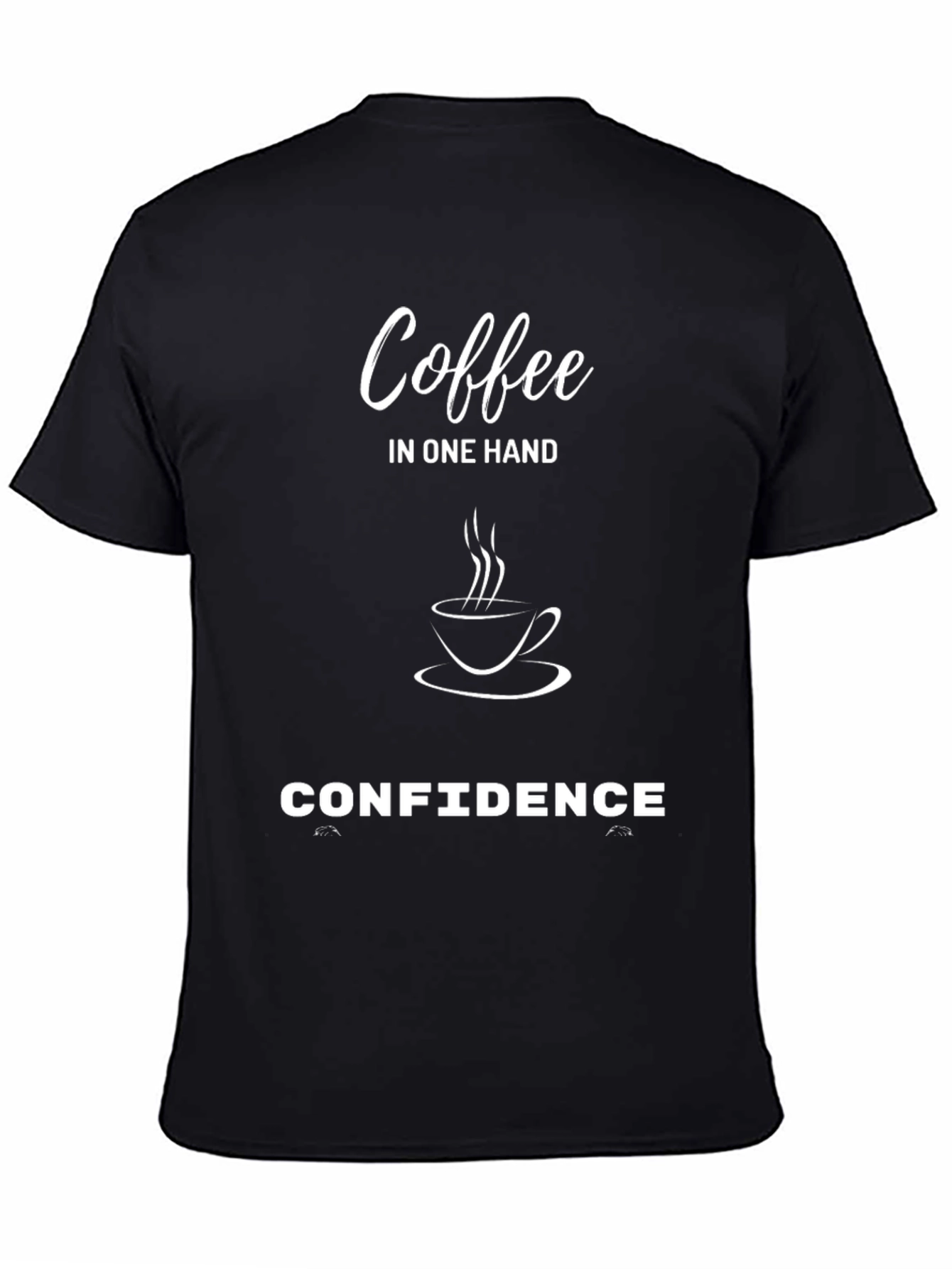 Coffee Confidence Graphic Tee - Black Unisex T-Shirt