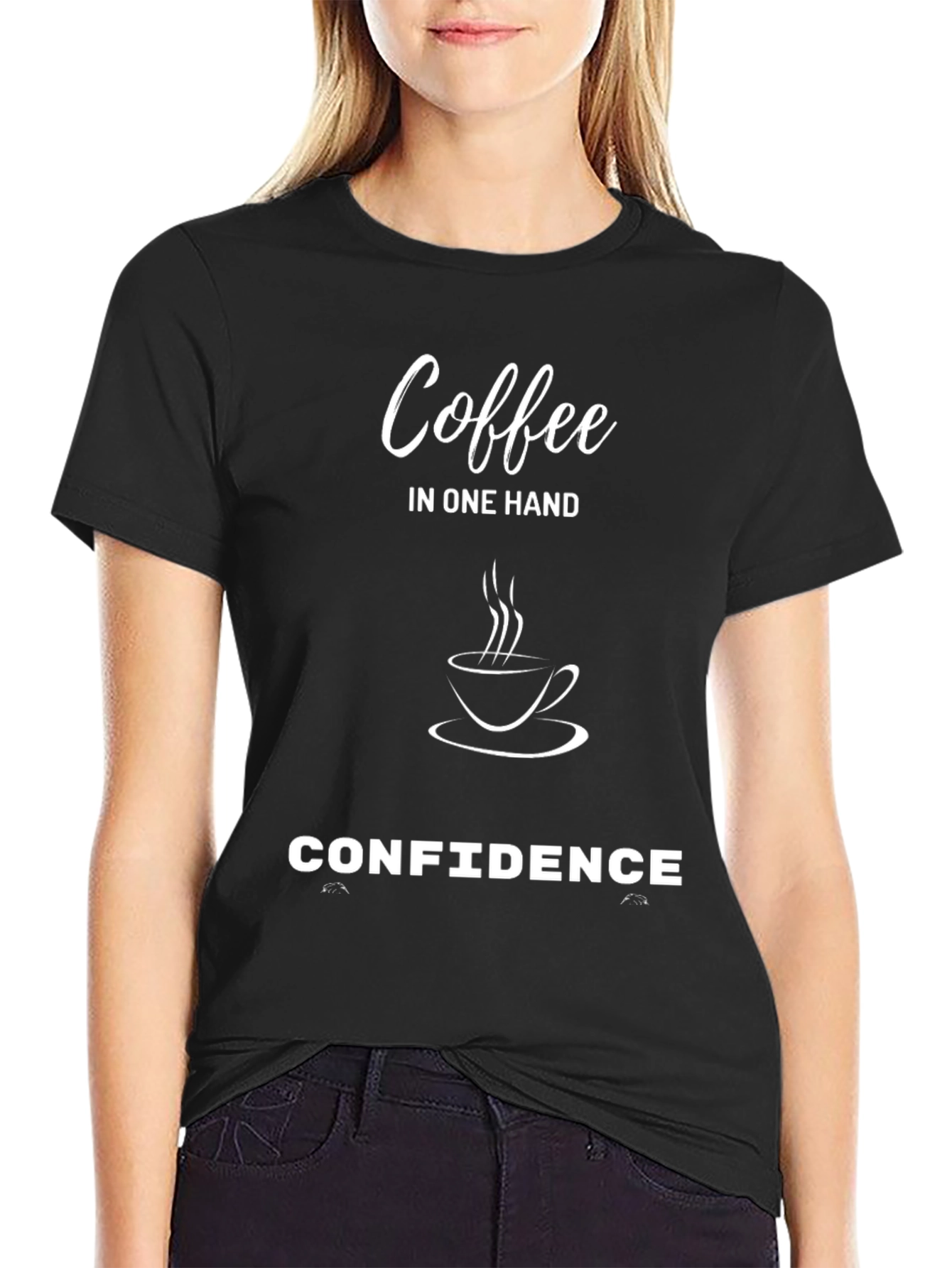 Coffee Confidence Graphic Tee - Black Unisex T-Shirt