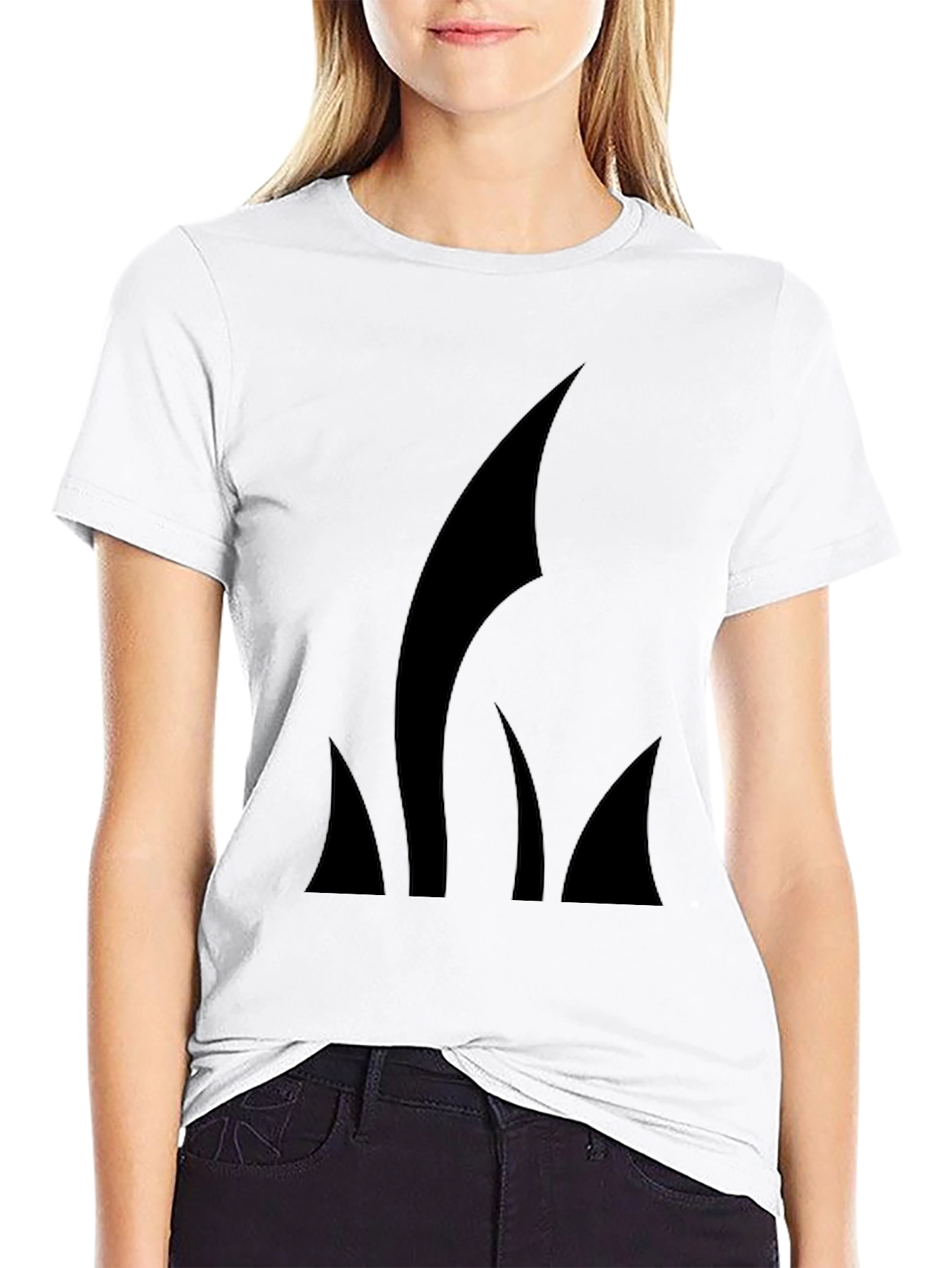 Mens Black T-Shirt with Abstract Graphic