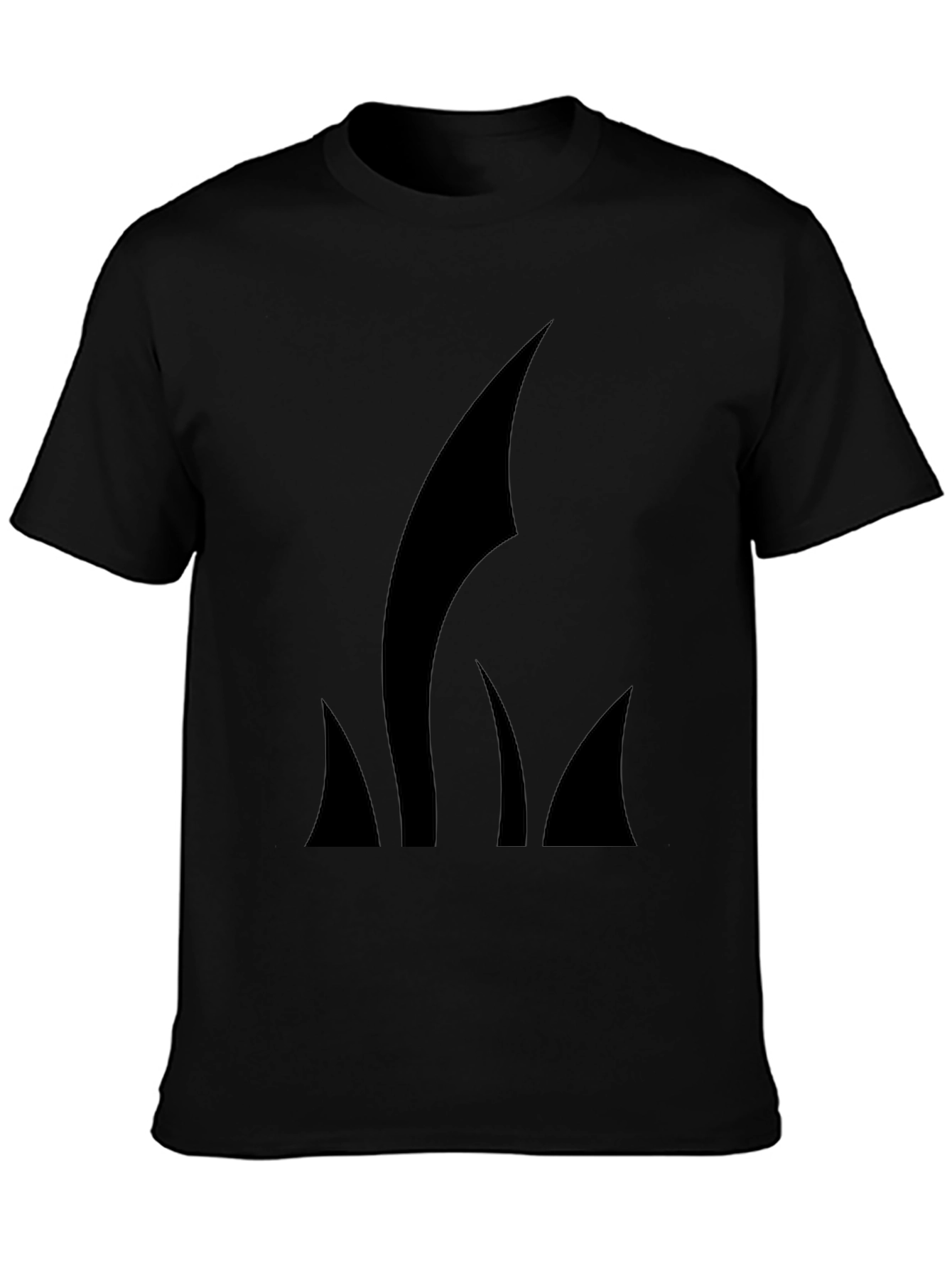 Mens Black T-Shirt with Abstract Graphic