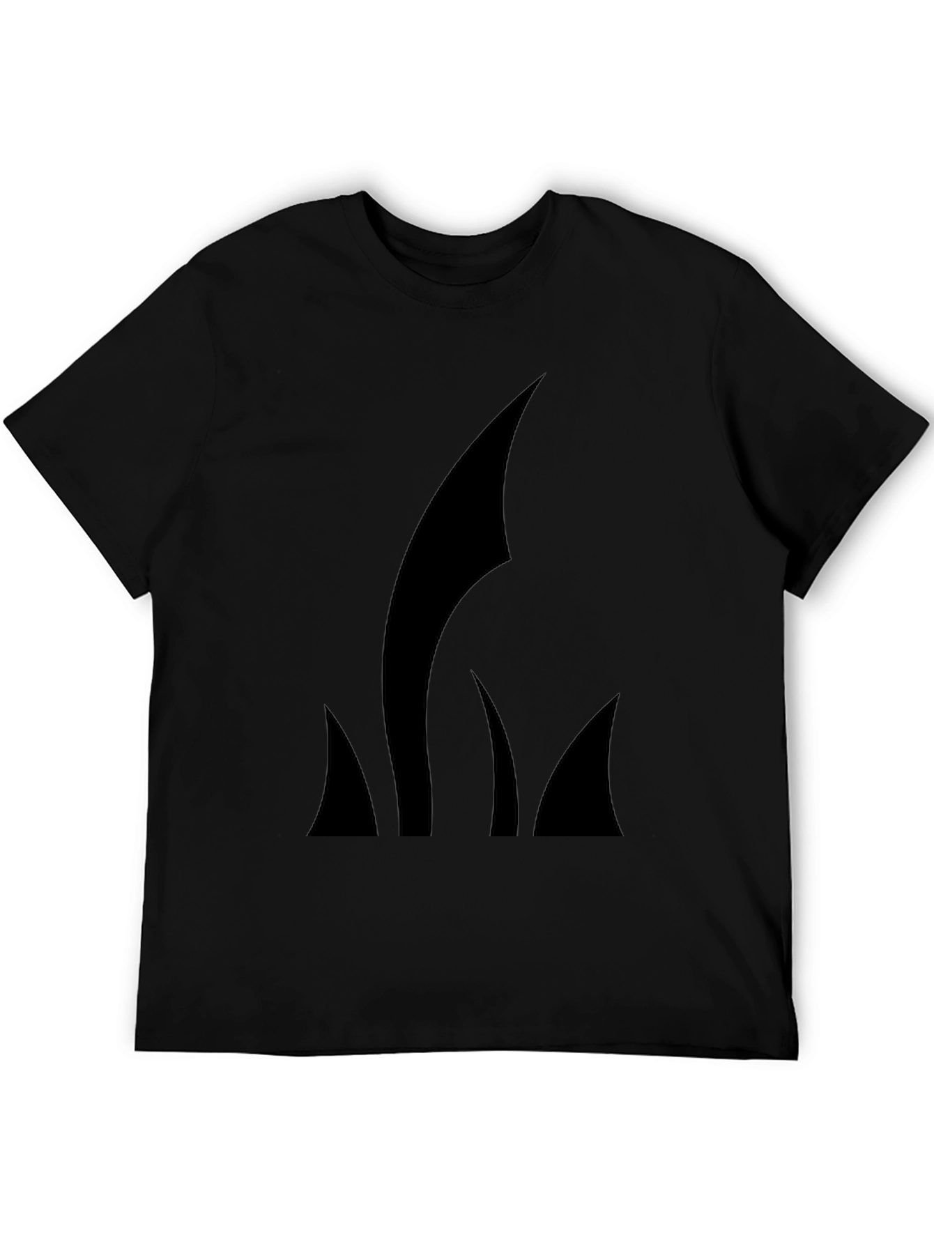 Mens Black T-Shirt with Abstract Graphic