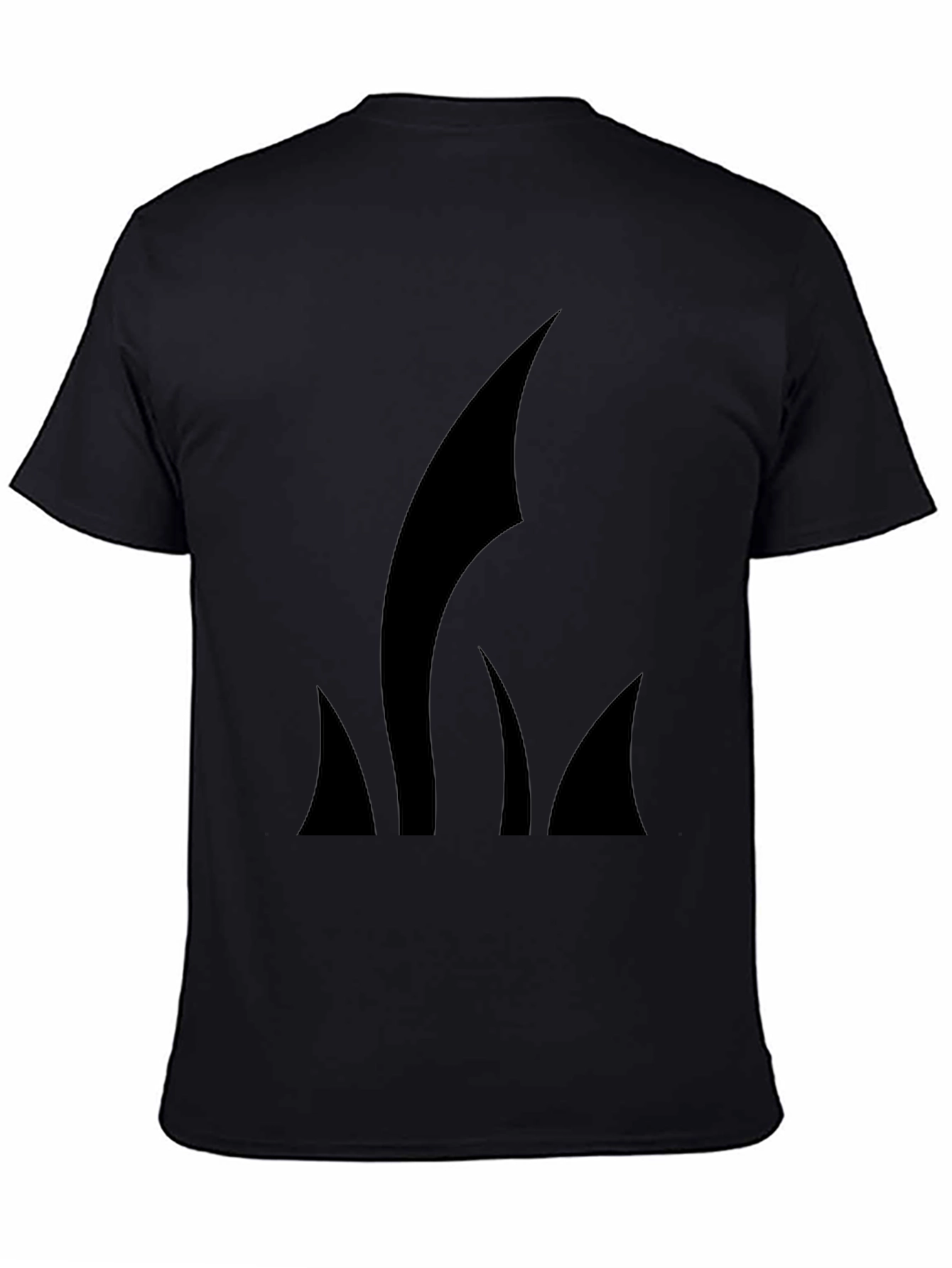 Mens Black T-Shirt with Abstract Graphic